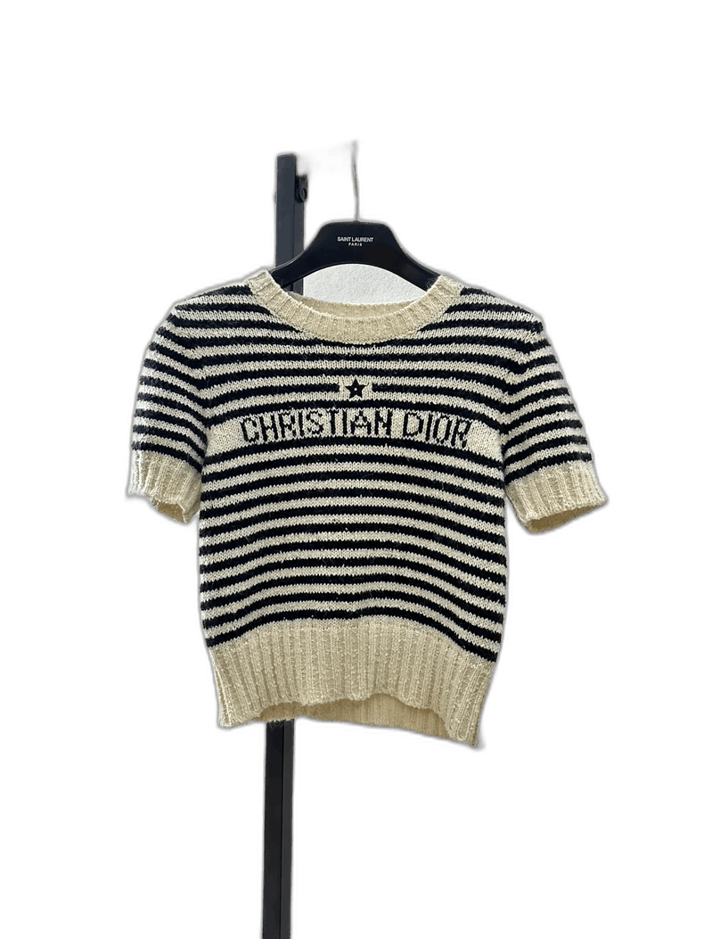 Dior Dior Striped Knit Short Sleeve Top Size M / US 6-8 / IT 42-44 - 1 Thumbnail