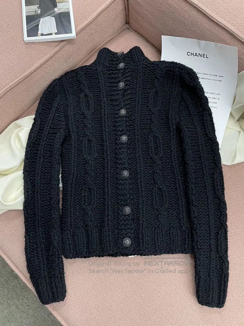 Chanel Chanel Black Lace Panel Long Sleeve Sweater. Size US S / EU 44-46 / 1 - 4 Thumbnail