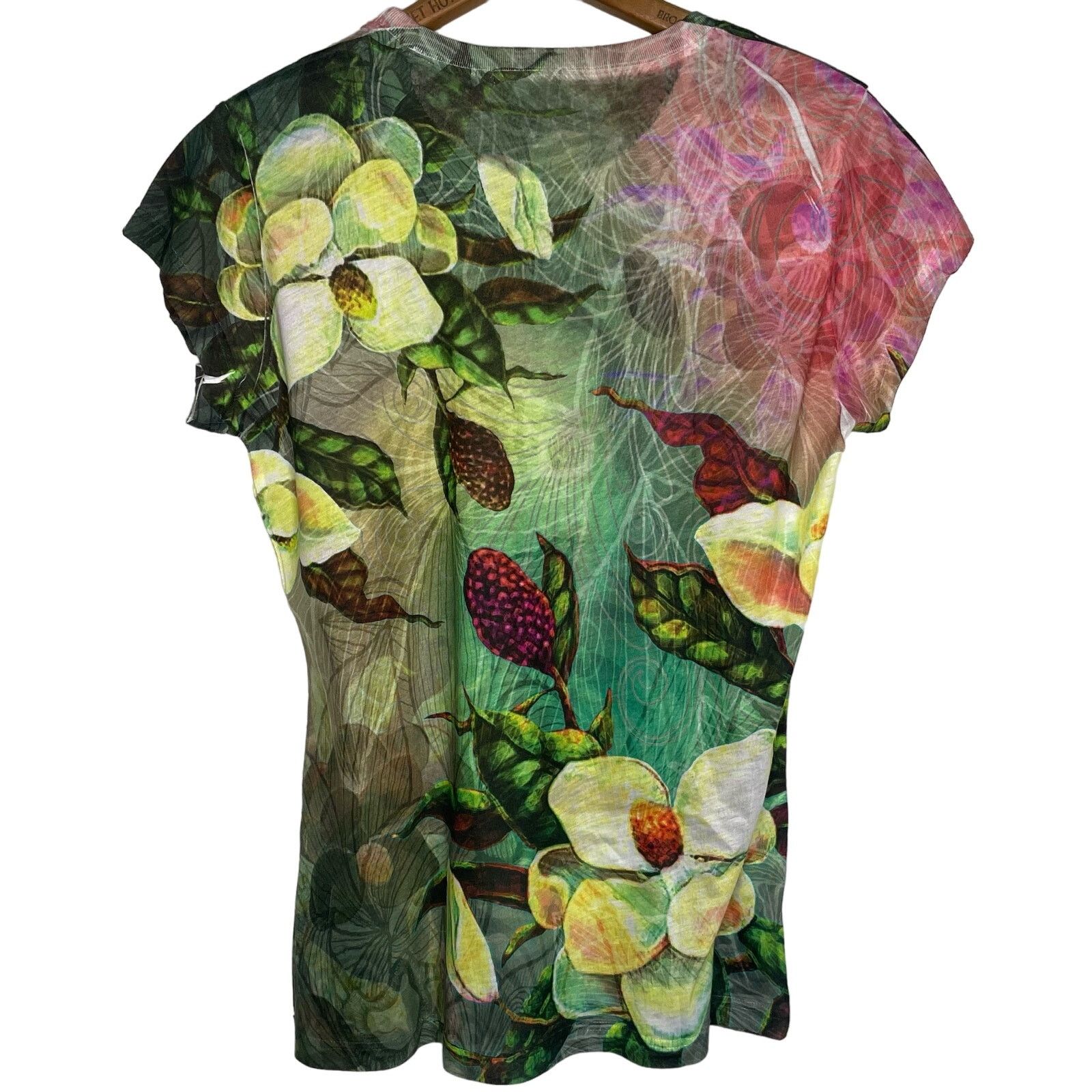 Other Cache Rhinestone Flower Shirt Size M / US 6-8 / IT 42-44 - 3 Thumbnail