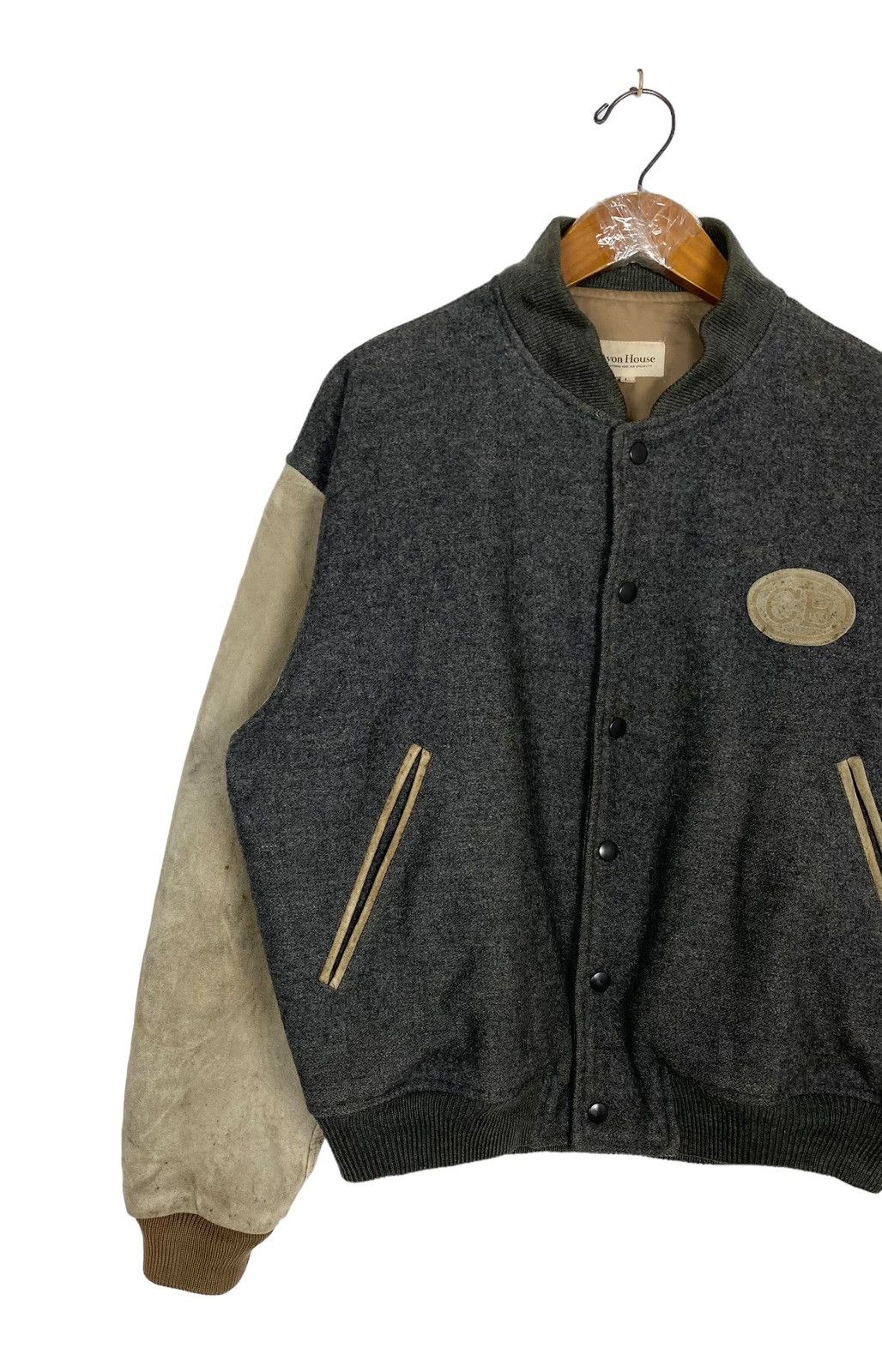 Japanese Brand Rare‼️ Vintage Avon House Wool Varsity Suede Leather Size US M / EU 48-50 / 2 - 2 Thumbnail
