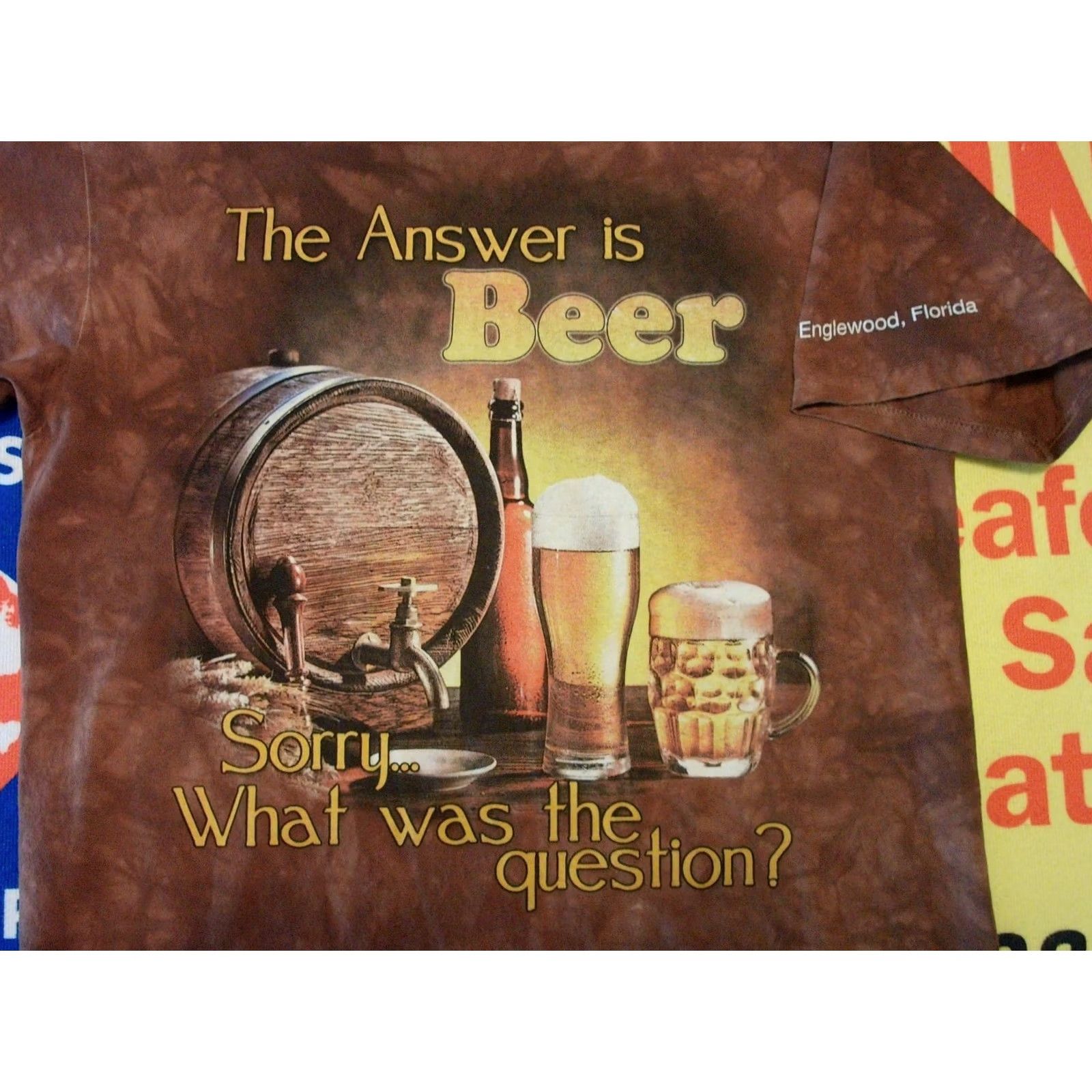 The Mountain THE MOUNTAIN Shirt VTG Englewood Florida tye dye Large Beer FUNNY DRUNK T Men's Size US L / EU 52-54 / 3 - 2 Thumbnail