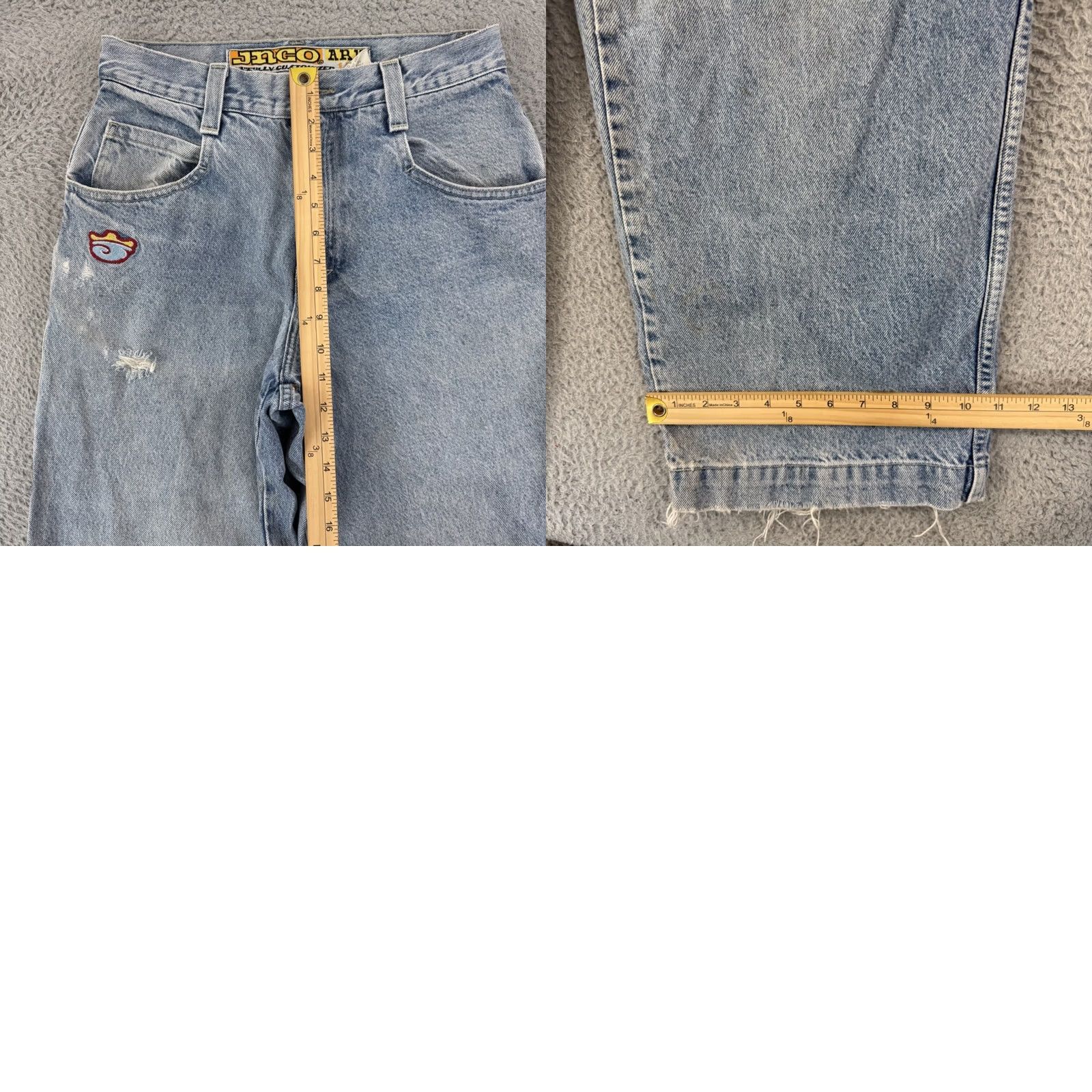 JNCO VINTAGE JNCO Jeans The Ark Mens 30x32 Blue Wide-Leg Baggy 90s Grunge Skate Denim Size US 30 / EU 46 - 9 Thumbnail