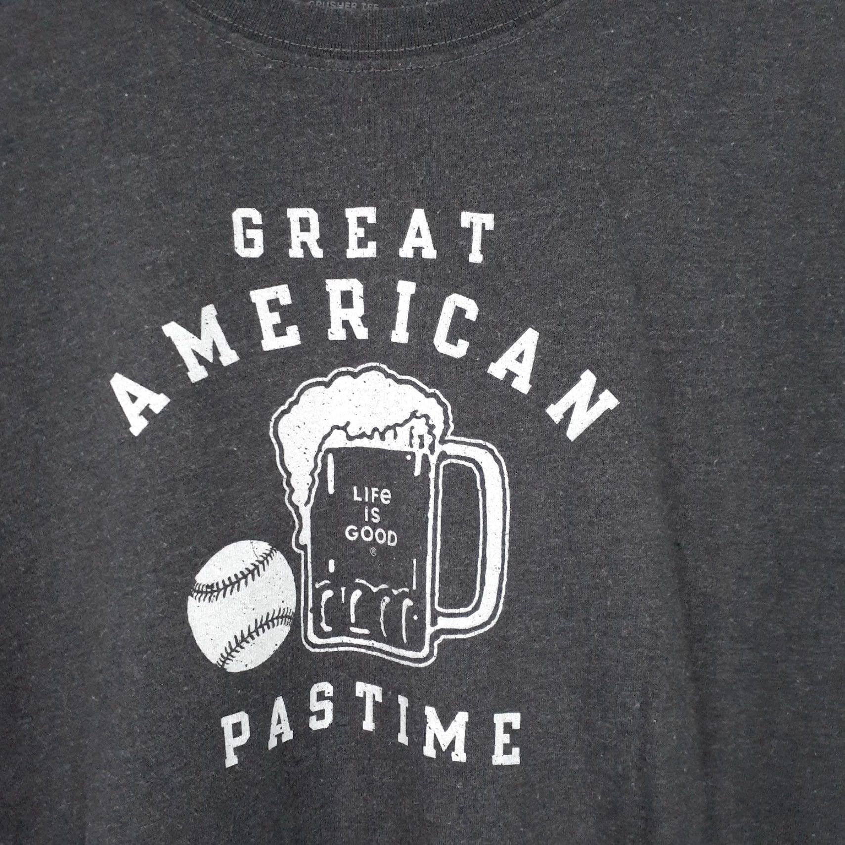 Life is Good Life is Good Crusher Baseball Beer Long Sleeve T Shirt Large Mens Gray Size US L / EU 52-54 / 3 - 3 Thumbnail