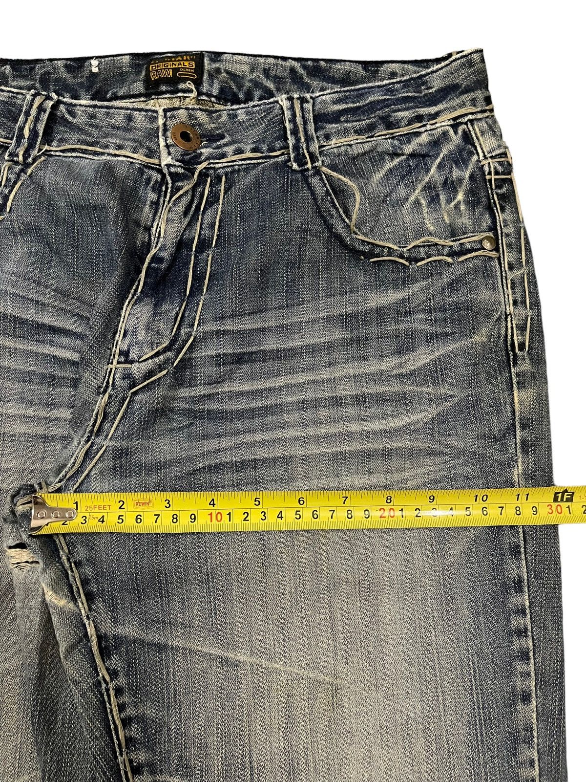 G-Star Vintage Japanese Gstar Raw Bleached Distress Loose Jeans Size US 33 - 12 Thumbnail