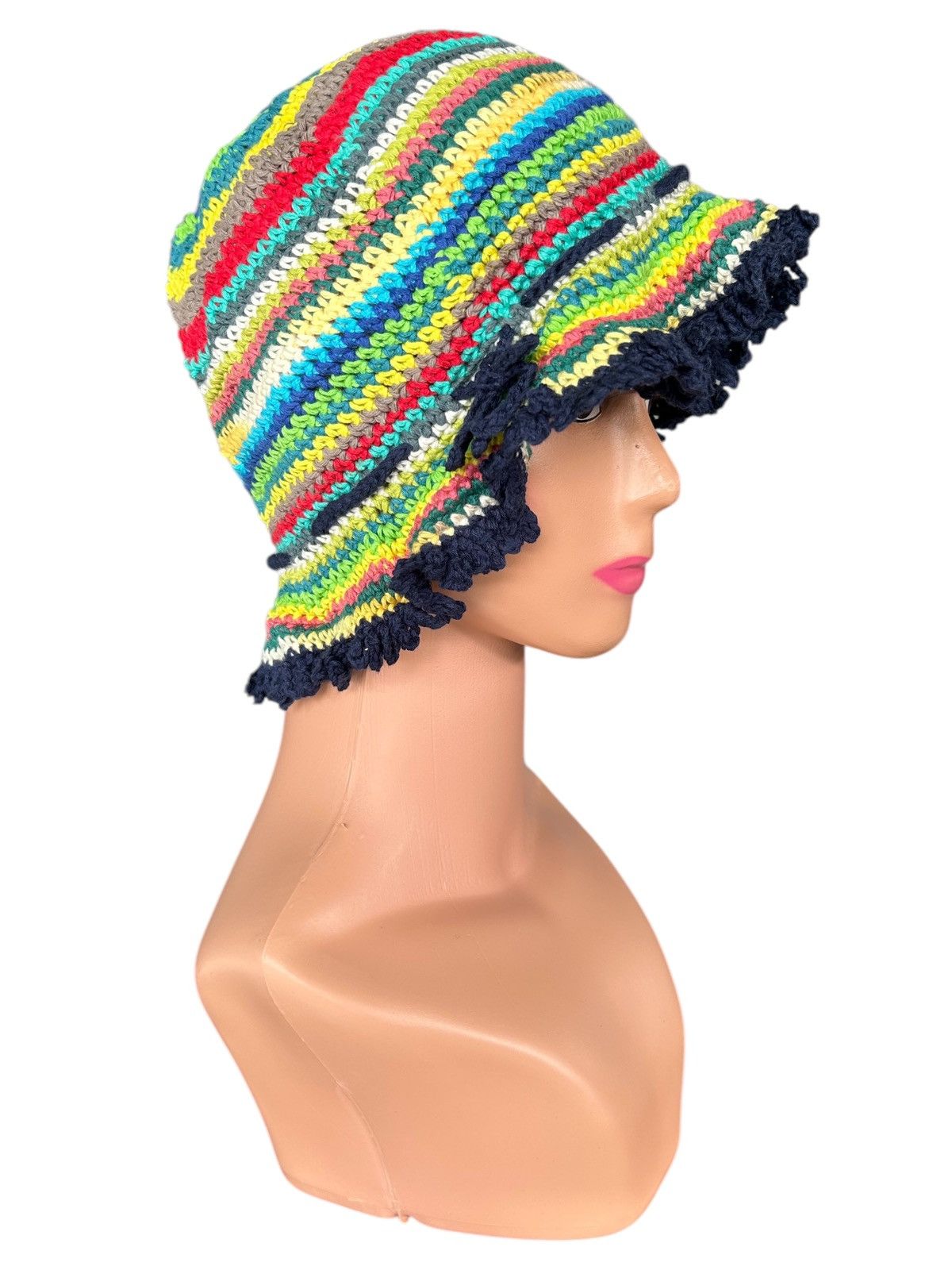 Japanese Brand × Kapital × Vintage Crochet Knitted Handmade Bucket Hats Size ONE SIZE - 1 Thumbnail
