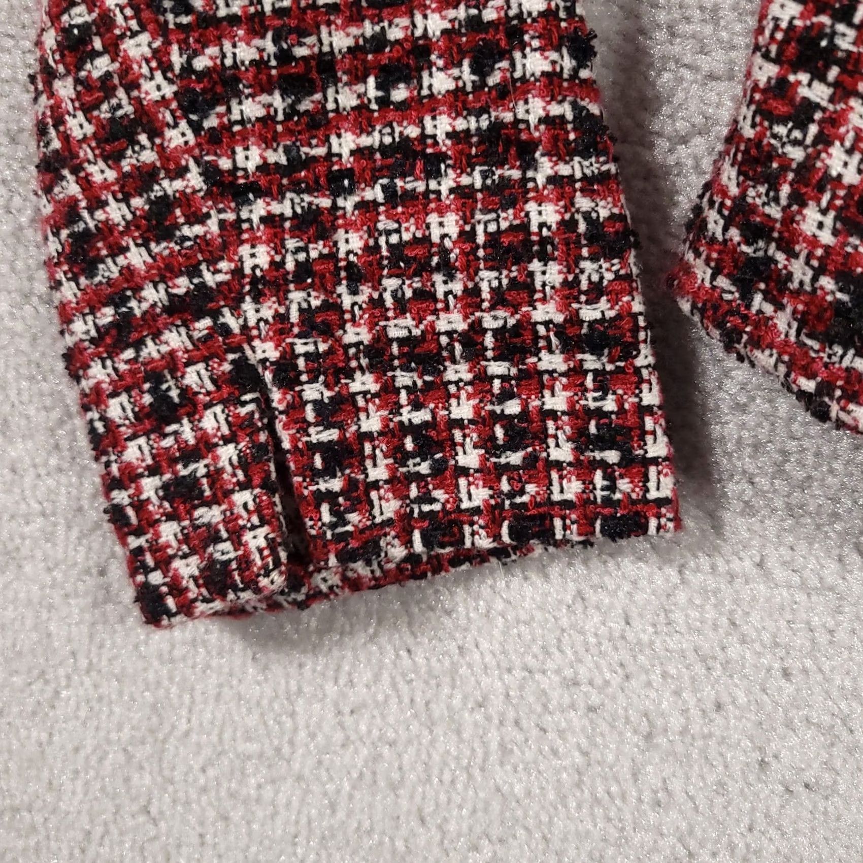 Talbots Talbots Blazer Tweed Jacket Women's 12P Petite Full Zip Lined Coat Business Red Size XL / US 12-14 / IT 48-50 - 5 Thumbnail