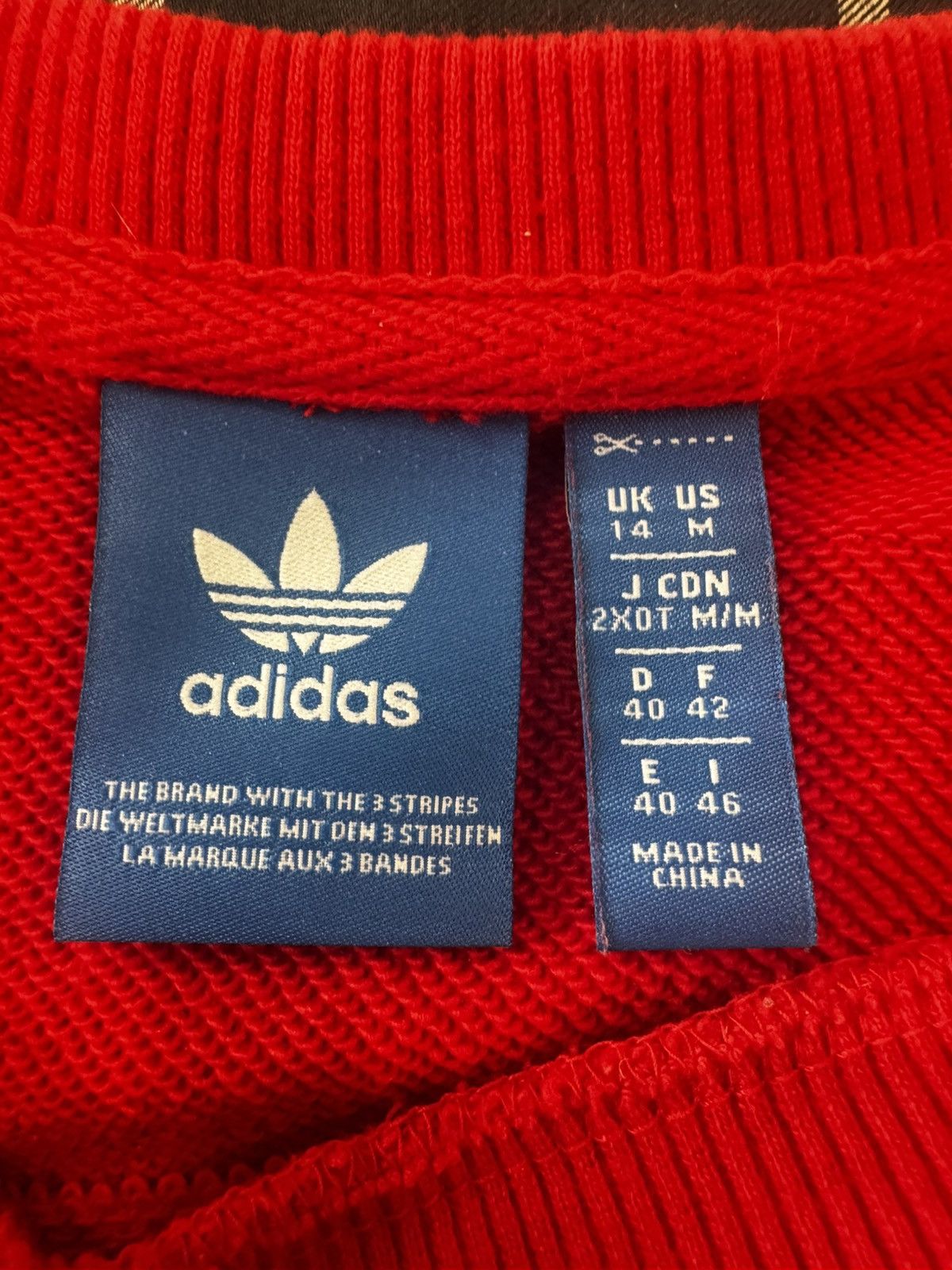 Adidas Adidas Women Sweatshirt M Red Logo Trefoil Crew Neck Size M / US 6-8 / IT 42-44 - 3 Thumbnail