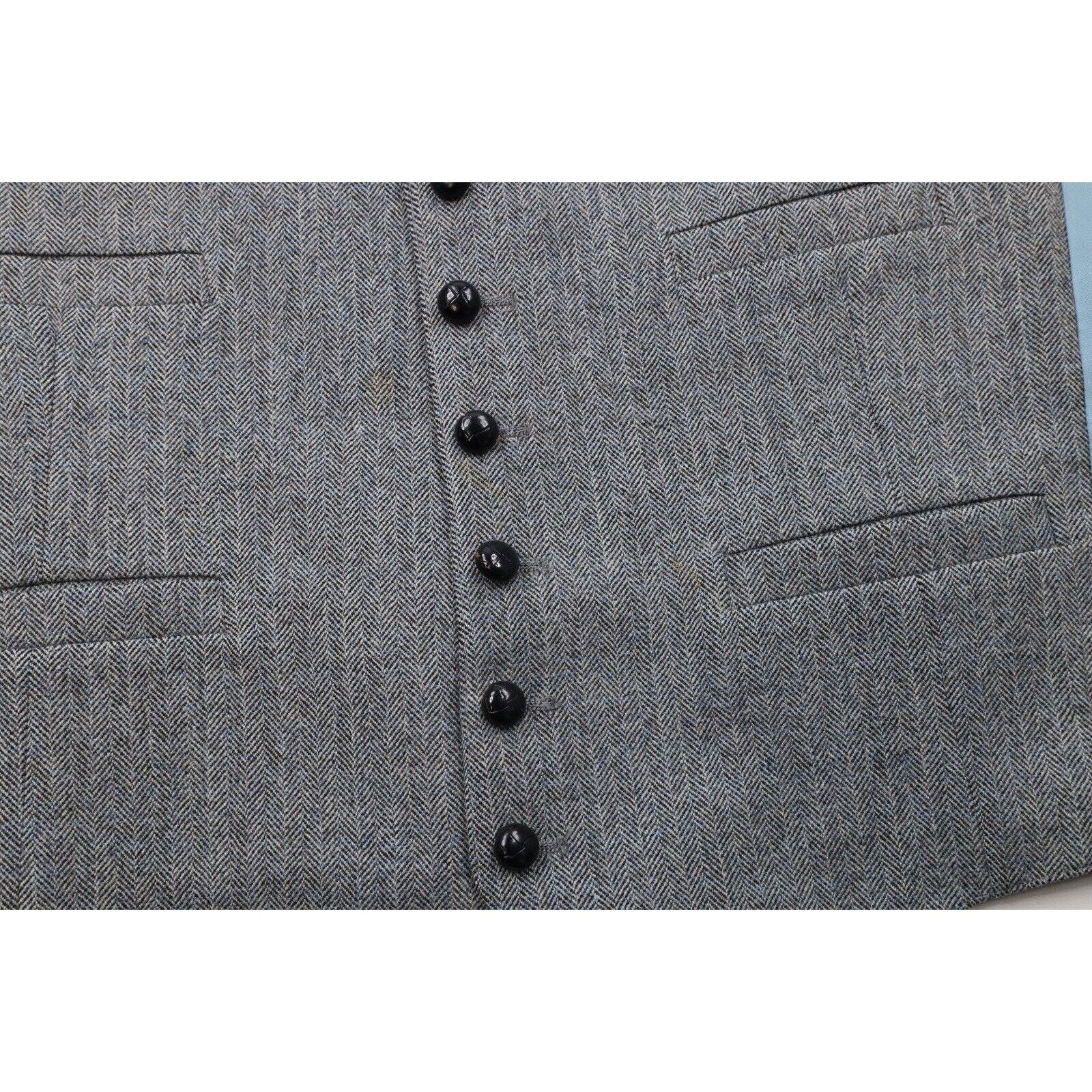 Vintage Vintaeg 70s Streetwear Wool Herringbone 3 Piece Suit Size 40L - 9 Thumbnail