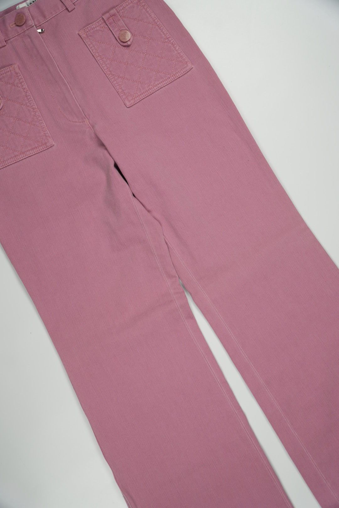 Chanel Chanel 2004 Pink Flare Jeans with Quilted Front Pockets Size 24" / US 00 / IT 34 - 5 Thumbnail