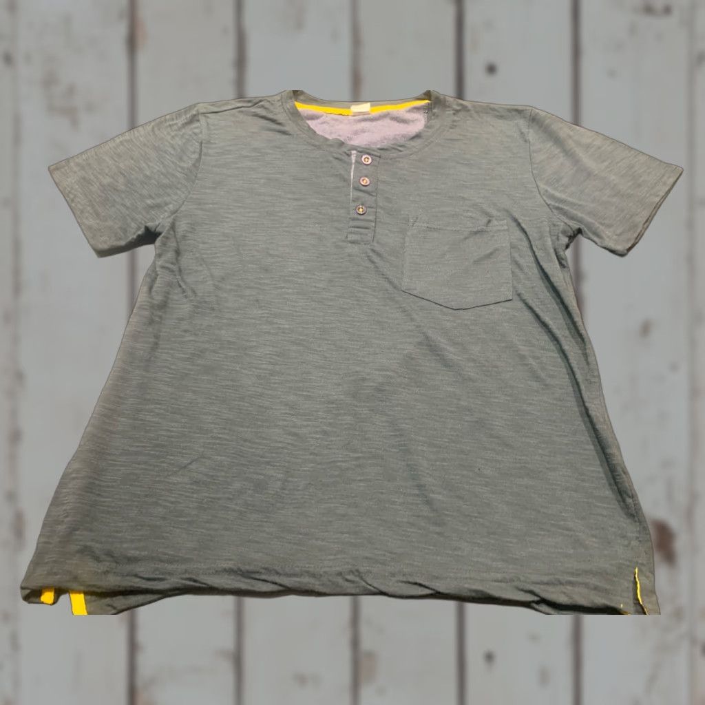 Vintage VINTAGE Reverse Henley Shirt Men Small Reversible Green Gray'urgence Size US S / EU 44-46 / 1 - 1 Thumbnail