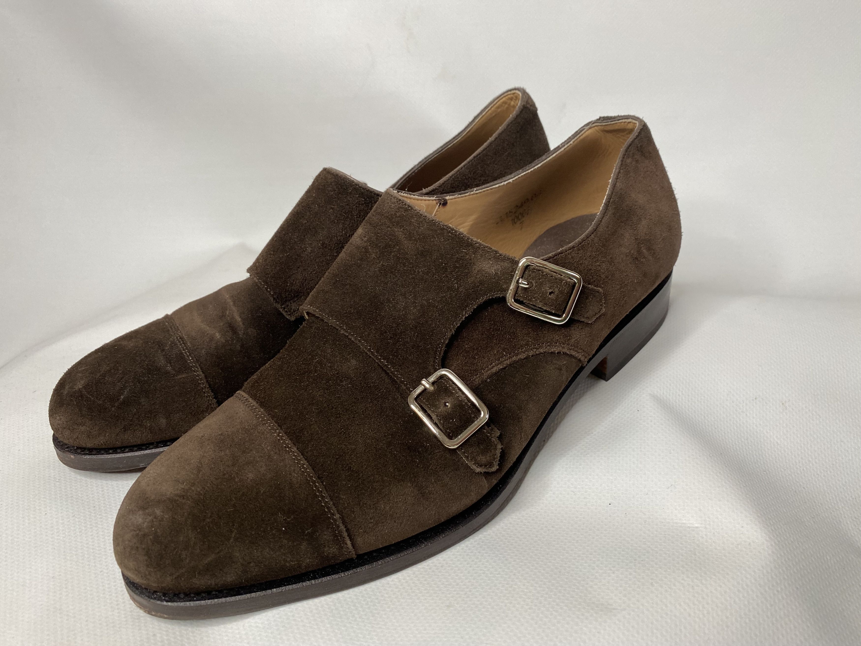 Carmina × Vintage CARMINA FOR PELIKAMO DOUBLE MONK STRAP CALF SUEDE SIZE EU 40 Size US 8 / EU 41 - 1 Thumbnail