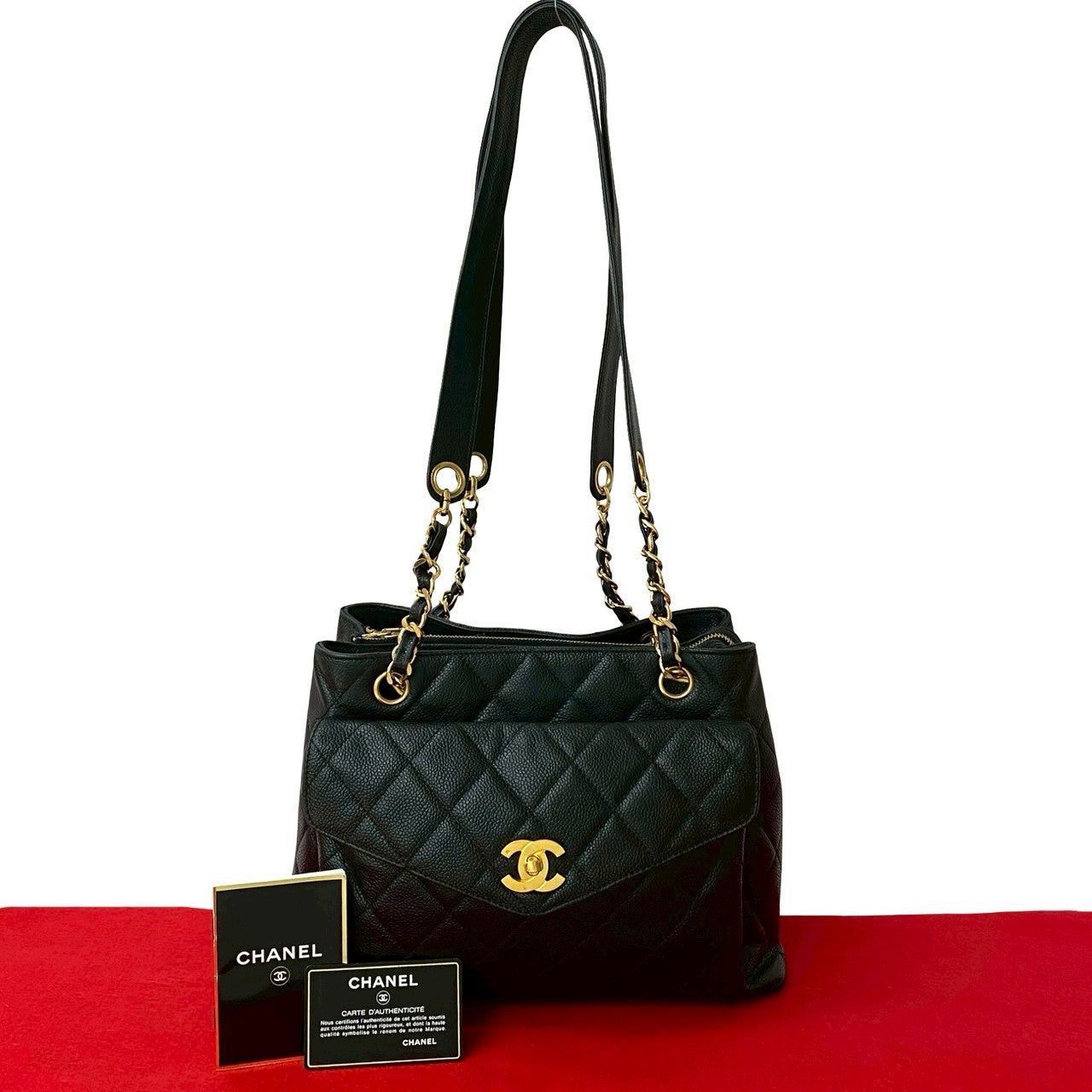 Chanel Chanel Tote Bag Black Leather Size ONE SIZE - 1 Thumbnail