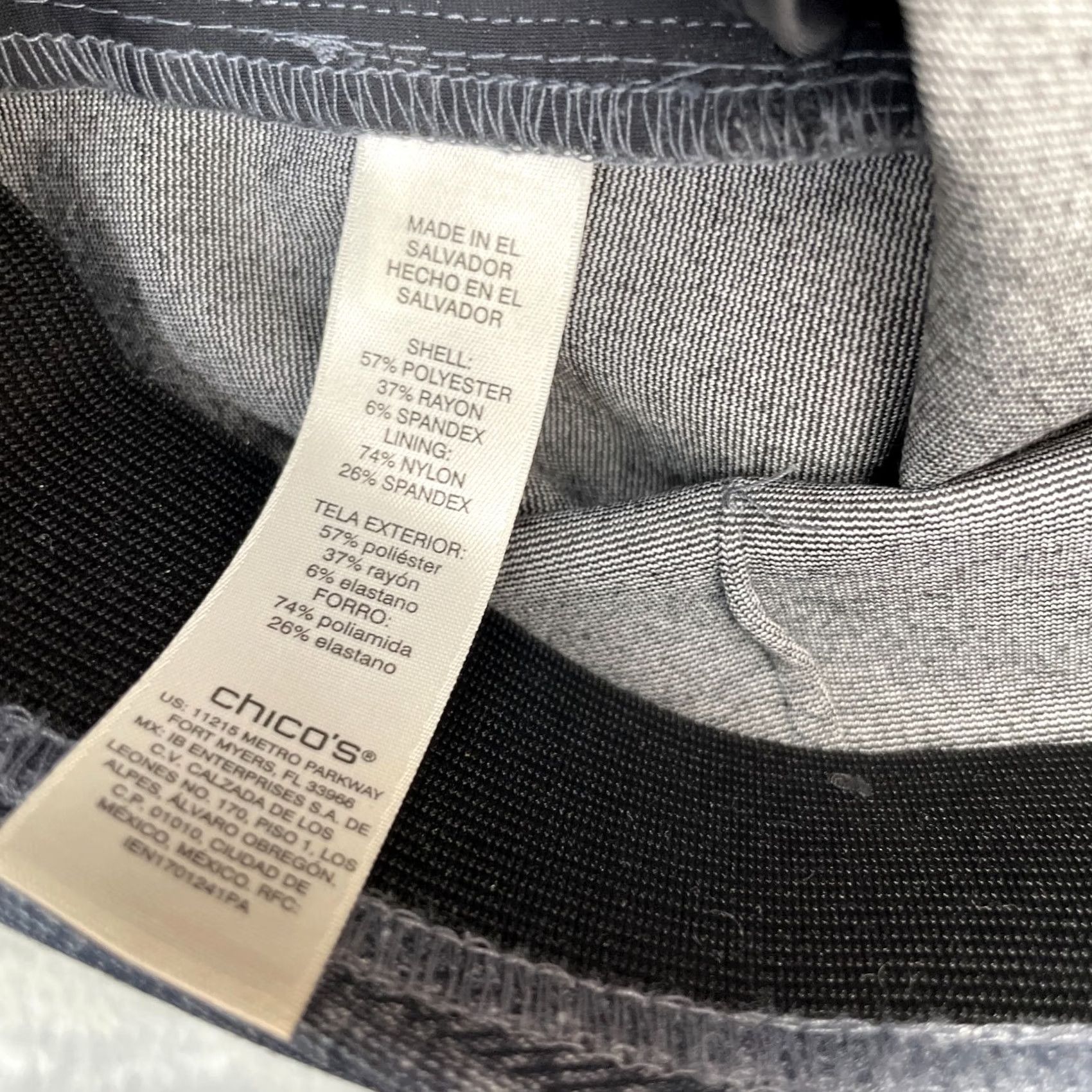 Vintage Chico's Pants Womens Medium Gray Plaid Straight Leg Slimming Ankle Casual Co Size 32" / US 10 / IT 46 - 4 Thumbnail