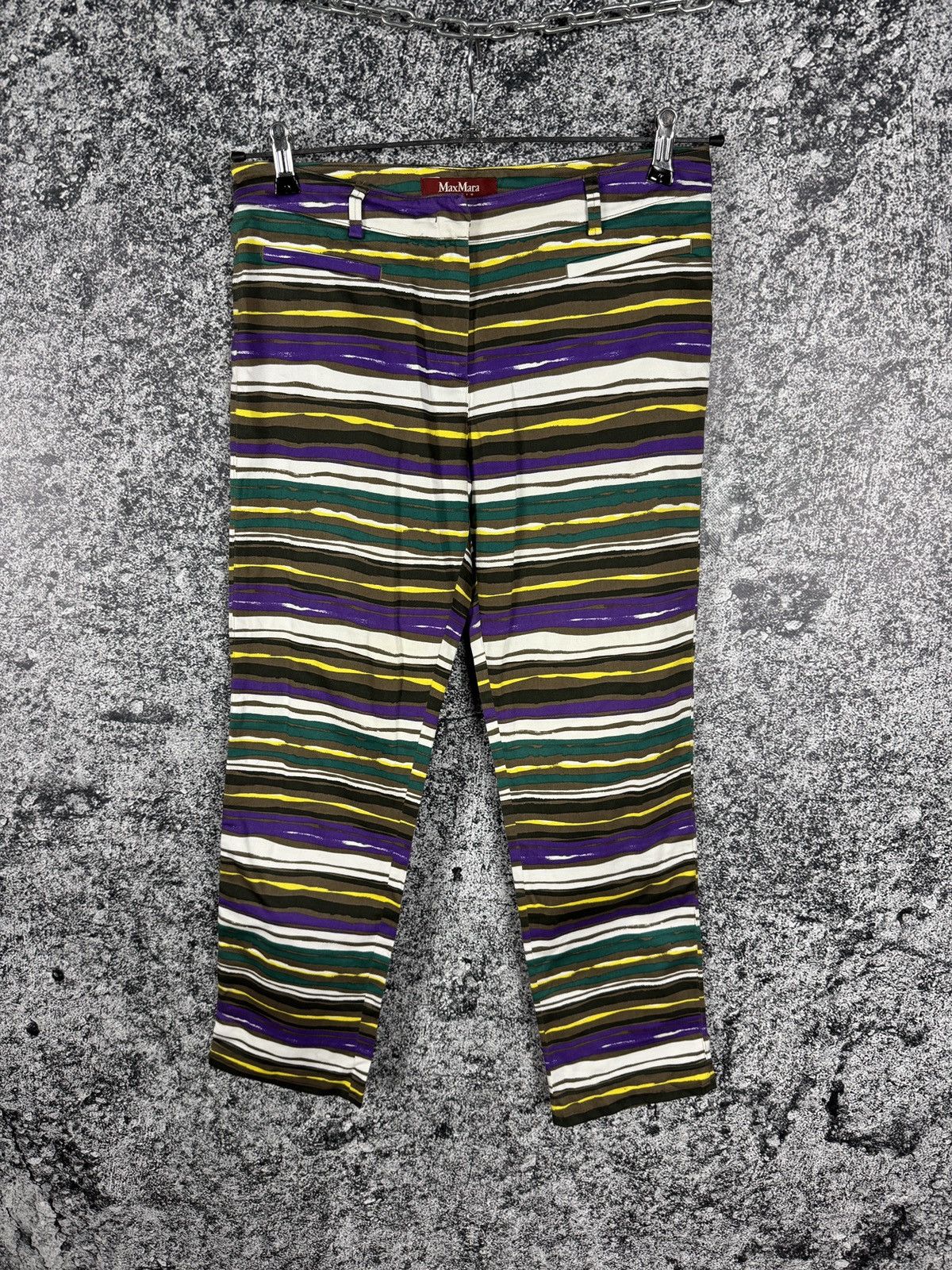 Max Mara Max Mara Studio Designer Striped Pants Luxury Trousers Sz 40 Size 27" / US 4 / IT 40 - 1 Thumbnail