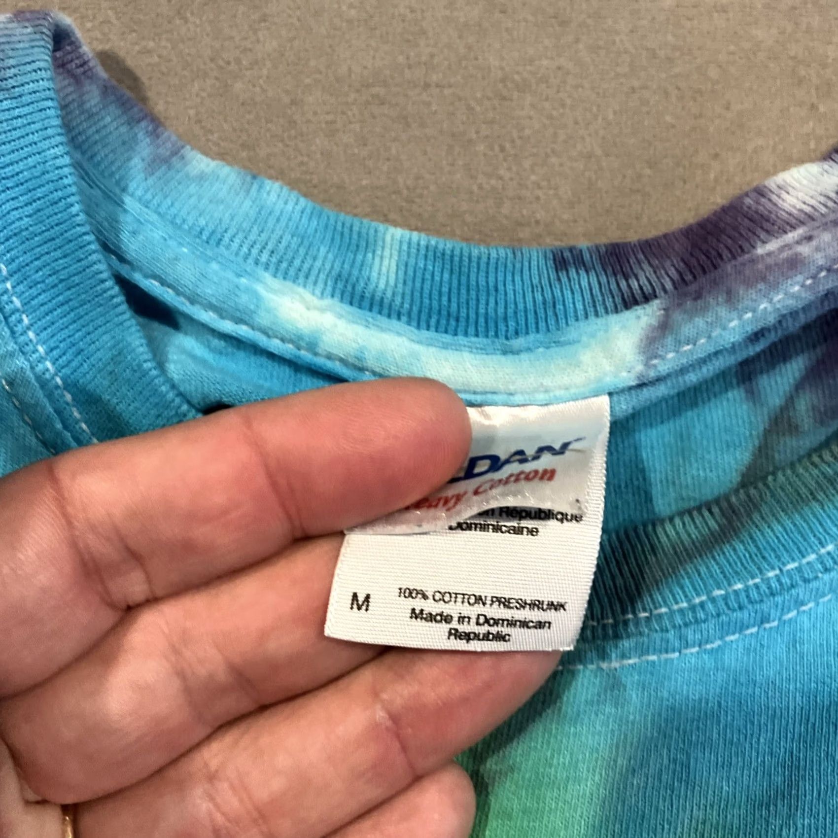 Gildan VINTAGE JERRY GARCIA Tie Dye T Shirt Hand Print Never Forgotten AWESOME M Mens Size US M / EU 48-50 / 2 - 3 Thumbnail
