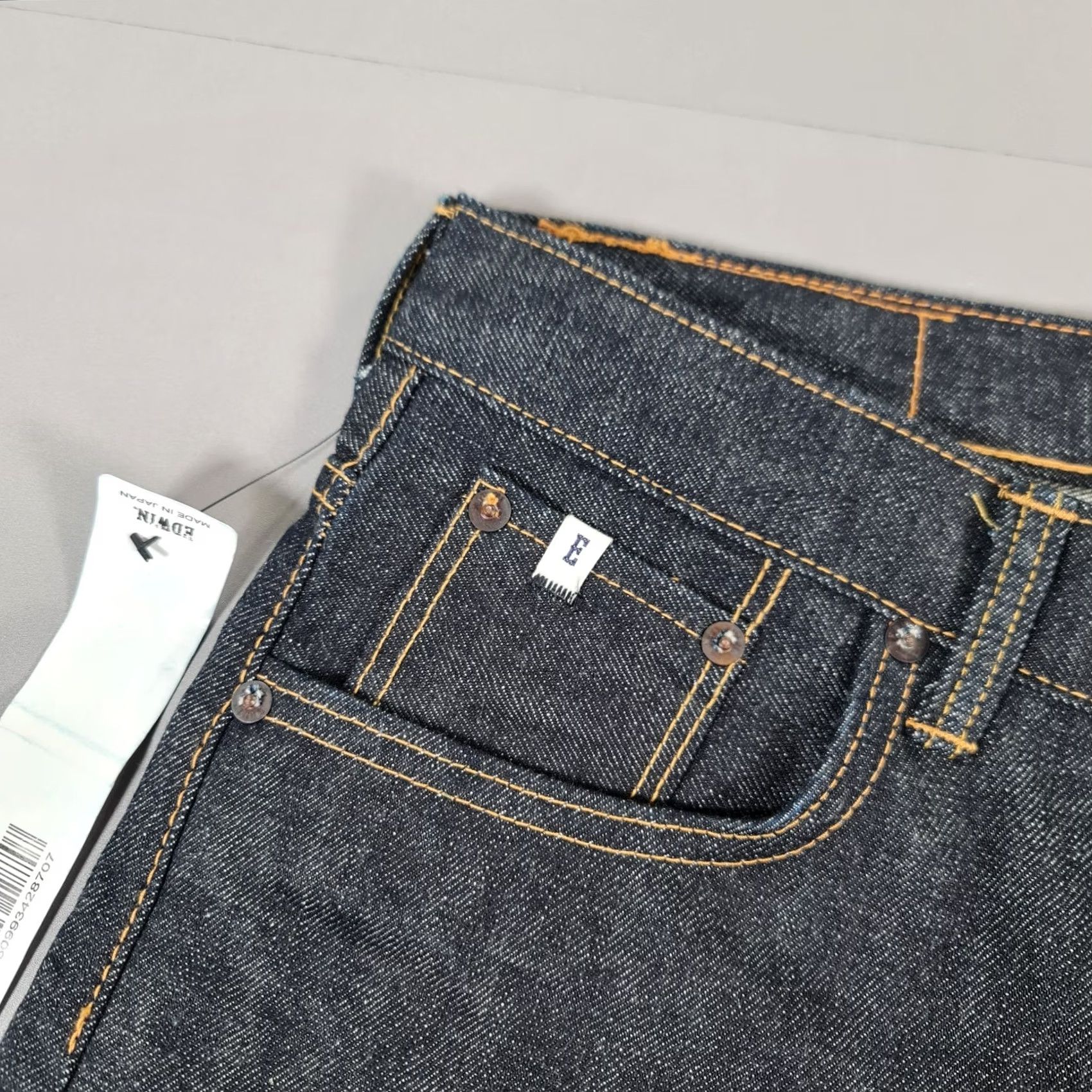 Edwin Edwin Jeans Blue W26 L34 Rainbow Selvedge Raw Japanese Denim Tapered Regular Fit Jeans Mens Size US 26 / EU 42 - 5 Thumbnail