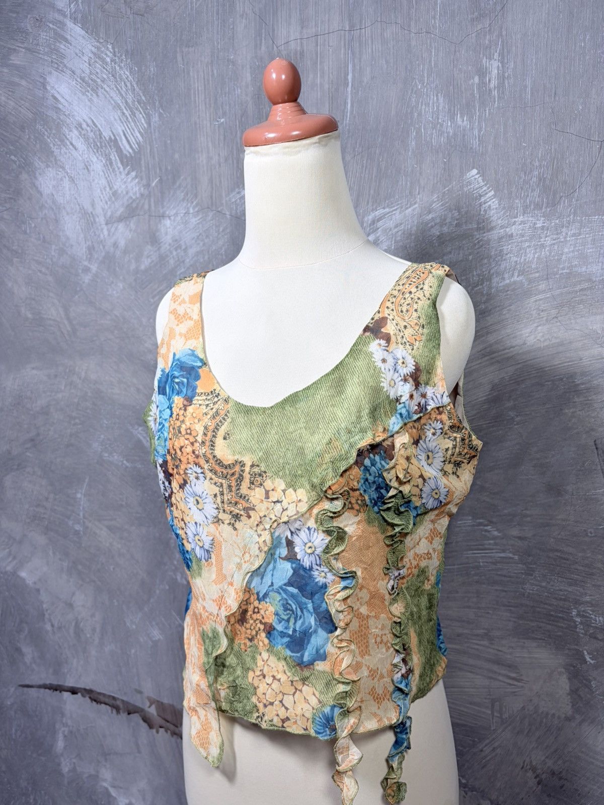 Japanese Brand Ana Sousa Women Sleeveless Tops Size L / US 10 / IT 46 - 2 Thumbnail