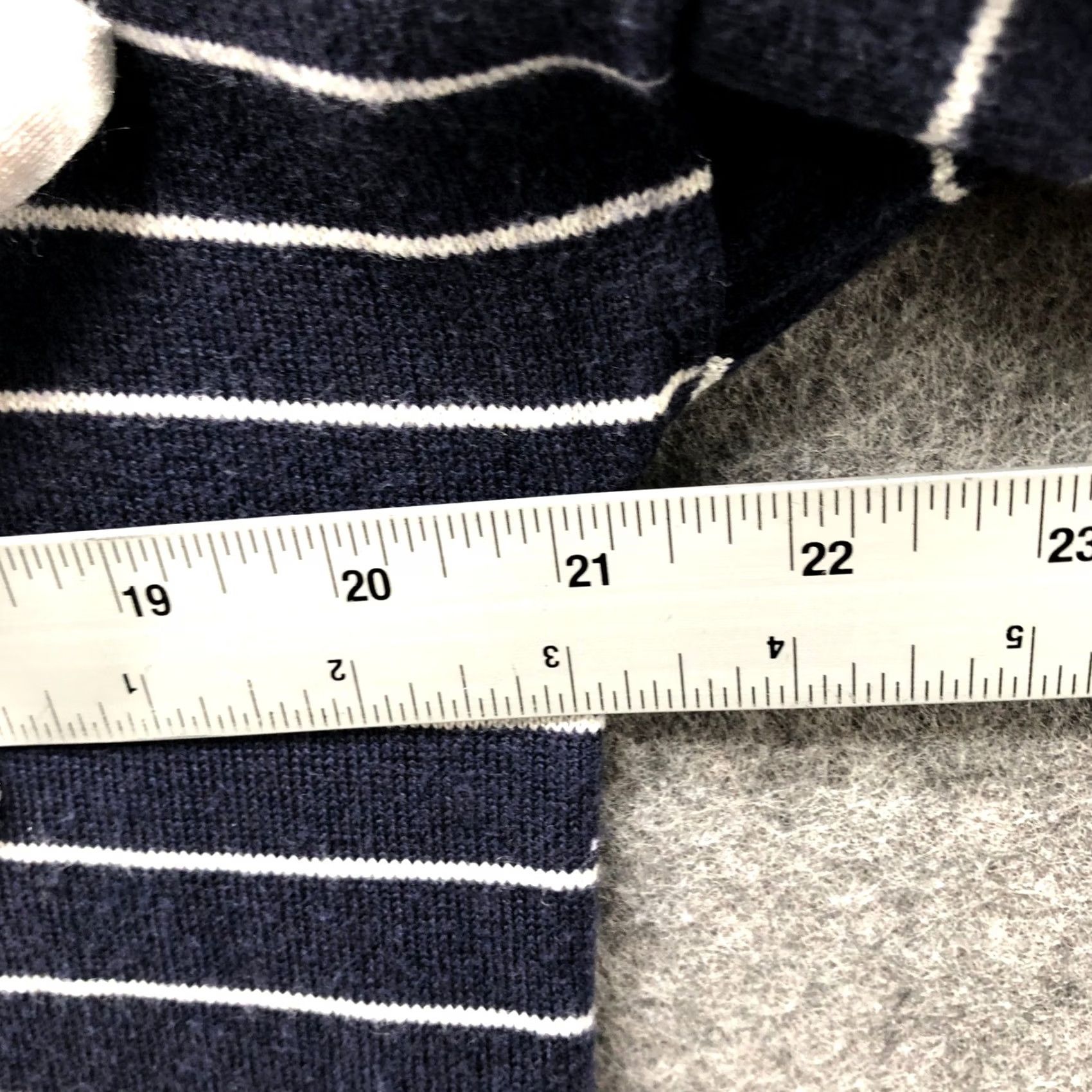 Gap Gap Merino Wool Blend Boat Neck Sweater Womens M Navy Blue Striped Pullover Size M / US 6-8 / IT 42-44 - 7 Thumbnail