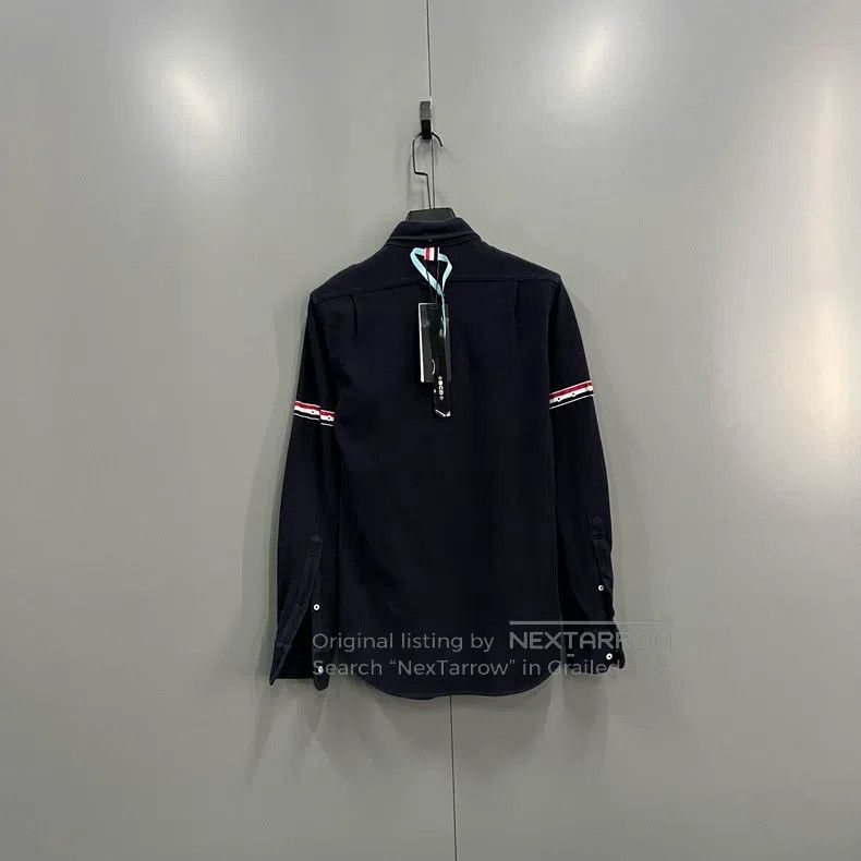 Thom Browne Thom Browne Navy Blue Single-Breasted Shirt Size US XS / EU 42 / 0 - 2 Thumbnail