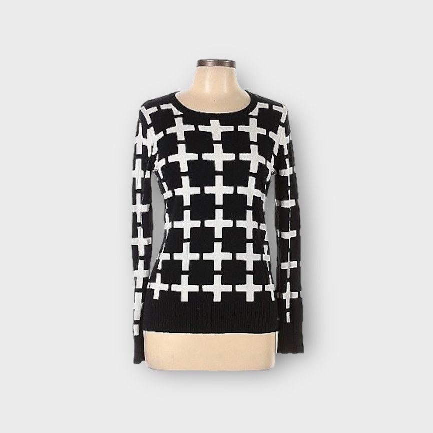 Merona Merona | Cross Print Pullover Sweater | Large Size L / US 10 / IT 46 - 1 Thumbnail