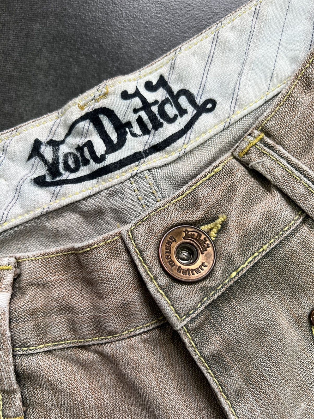 Vintage × Von Dutch Crazy Vintage Y2K Von Dutch Cargo Pants Skater Opium Size US 31 - 7 Thumbnail