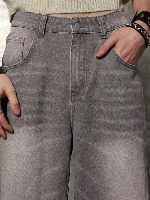 Japanese Brand × Vintage Washed Loose Fit 90s Jeans Y2k Size US 32 / EU 48 - 4 Thumbnail