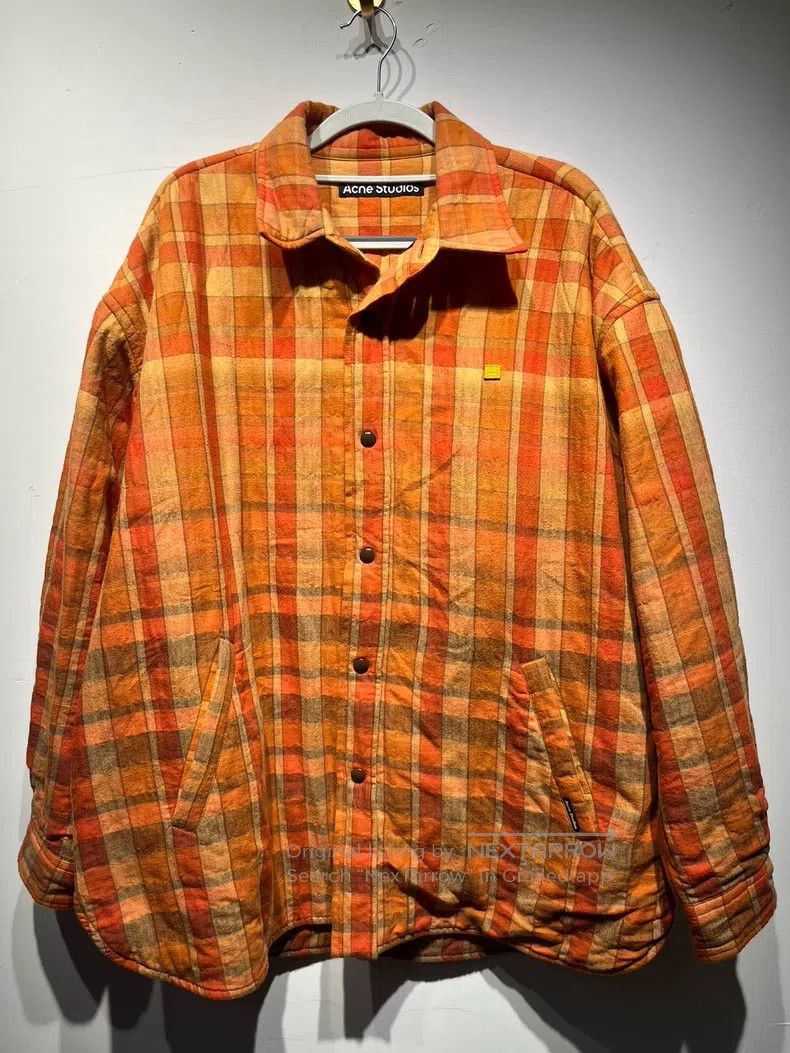 Acne Studios Acne Studios Orange Smile Logo, Plaid Cotton Jacket, Outer Size US XS / EU 42 / 0 - 1 Thumbnail