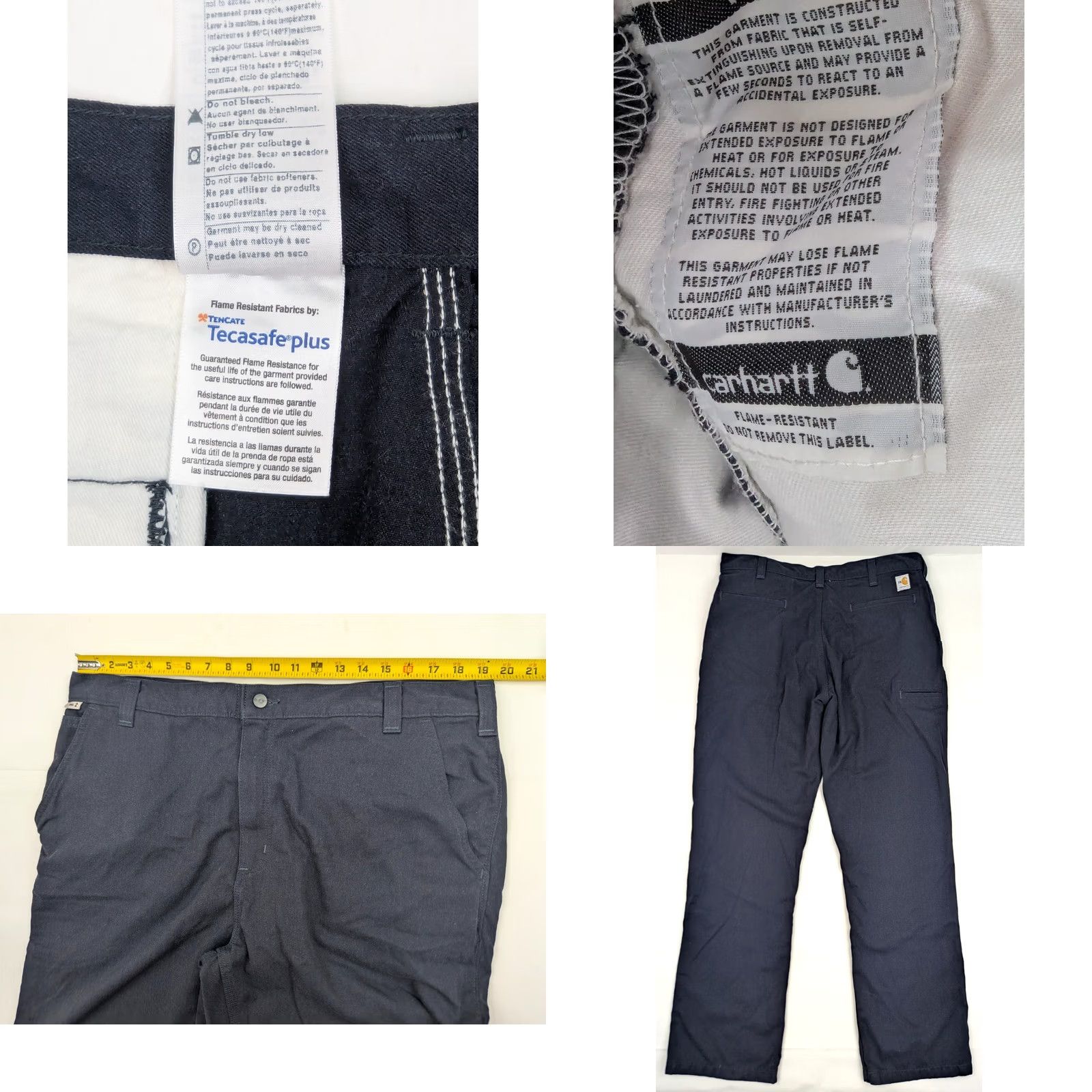 Carhartt Carhartt FR Flame Resistant Relaxed Fit Straight Pants Men 39x34 Navy Blue Cargo Workwear PANTS Mens Size US 39 - 8 Thumbnail