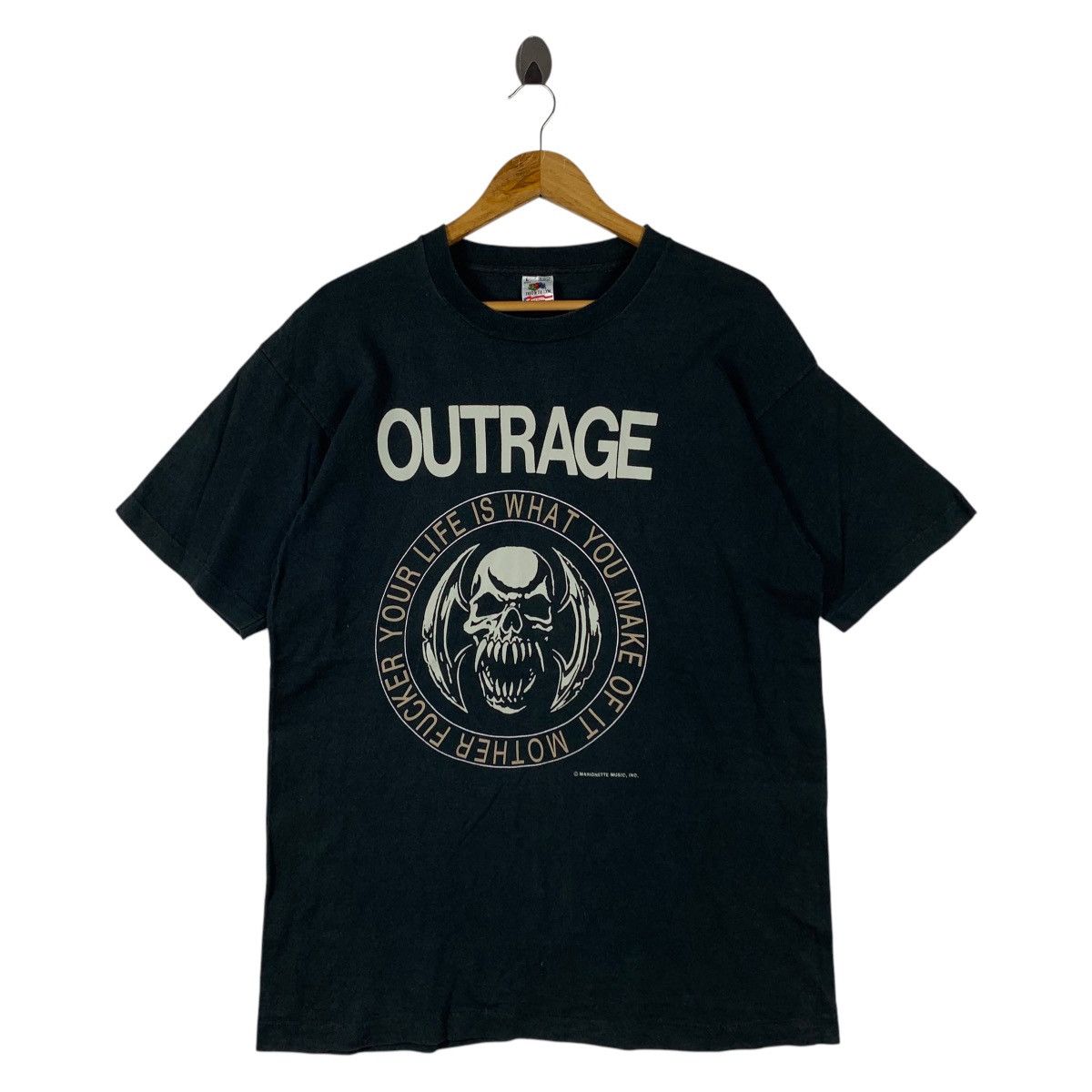 Other Vintage 90s OUTRAGE japanese Trash metal band tees Size US L / EU 52-54 / 3 - 1 Thumbnail