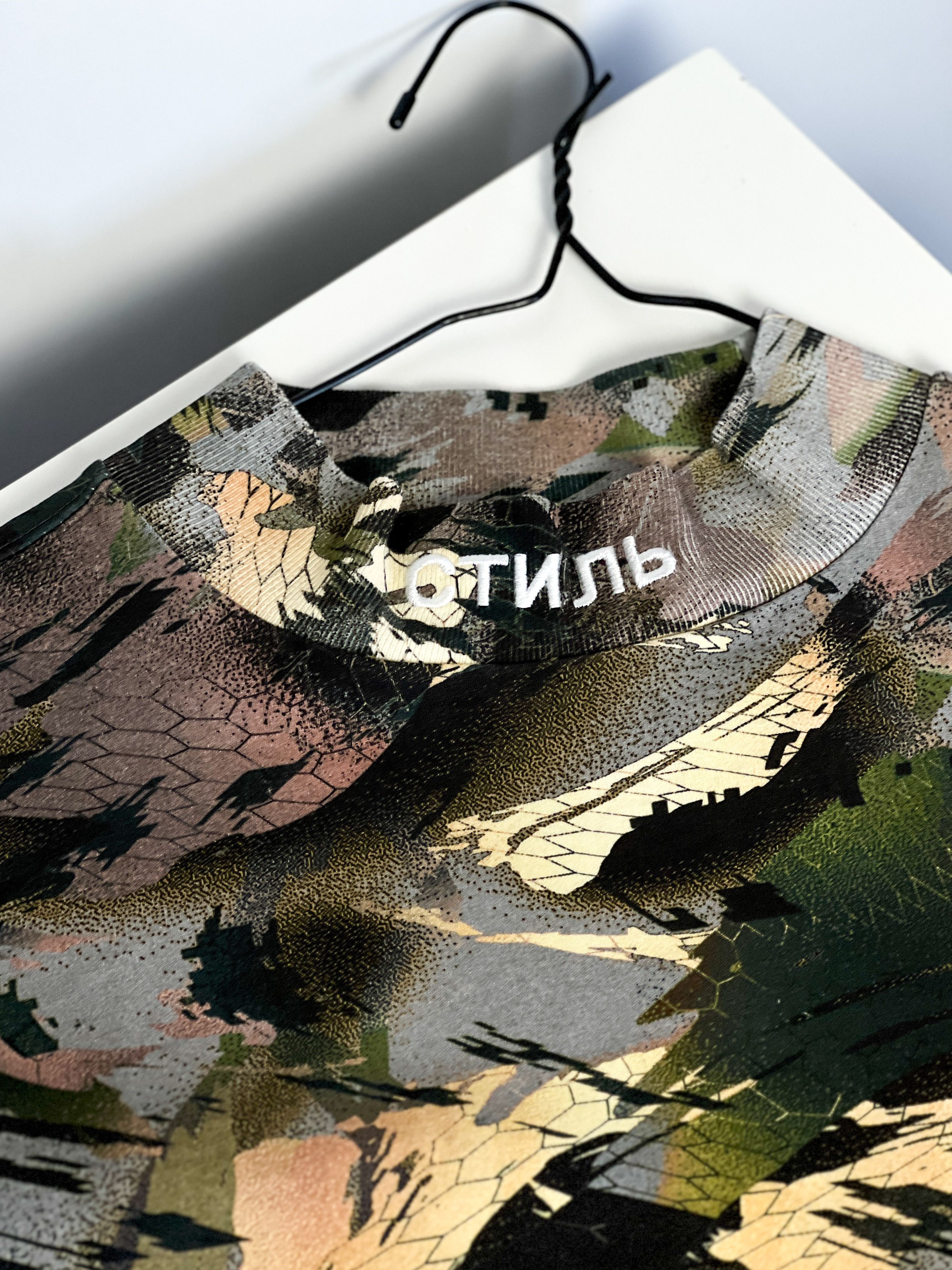 Heron Preston Heron Preston Multicolor Camo Style Turtleneck T-Shirt Size US M / EU 48-50 / 2 - 5 Thumbnail