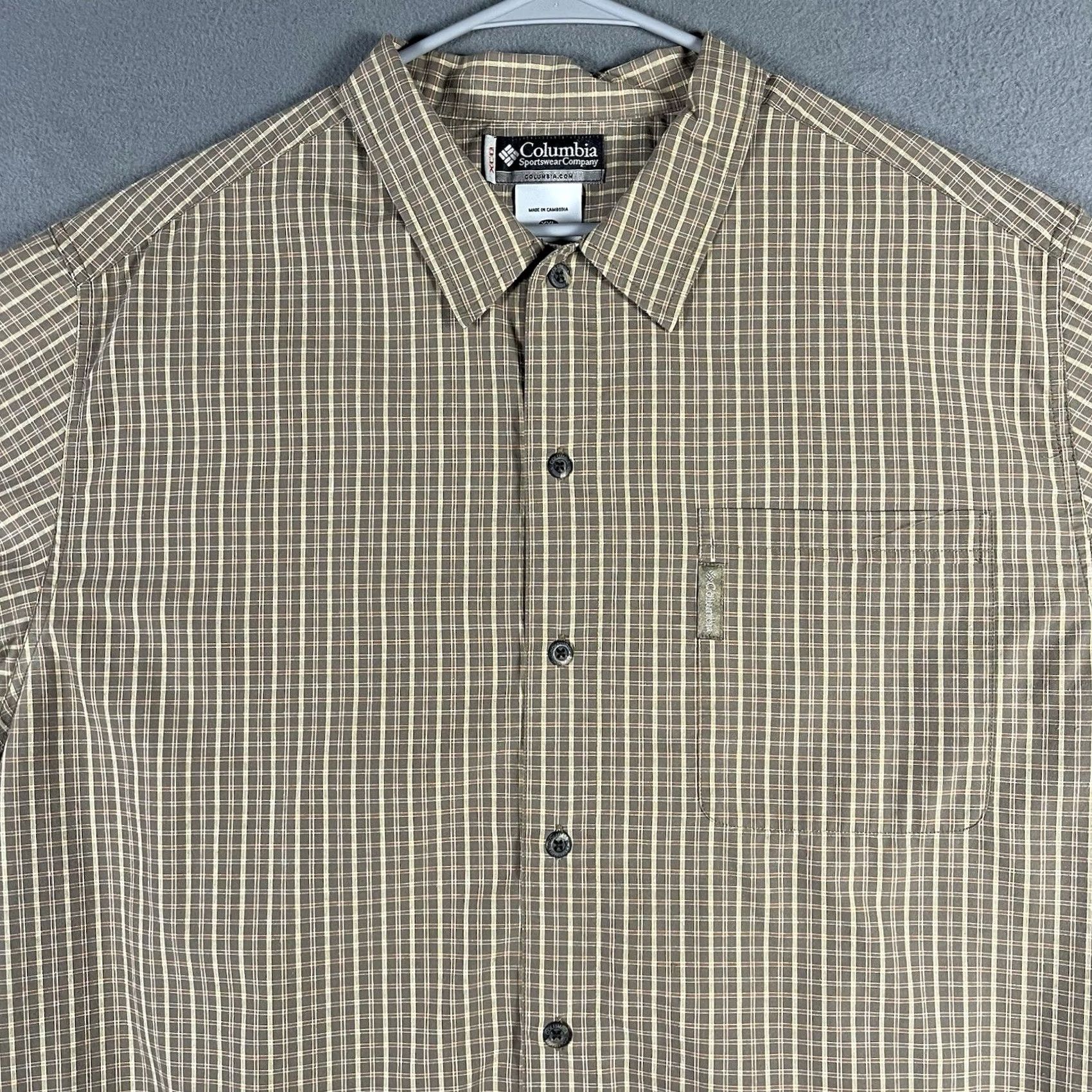 Vintage Columbia Shirt Mens 2XL Brown Men XCO Beige Button Down Check Size Outdoor Preppy Size US XXL / EU 58 / 5 - 2 Thumbnail