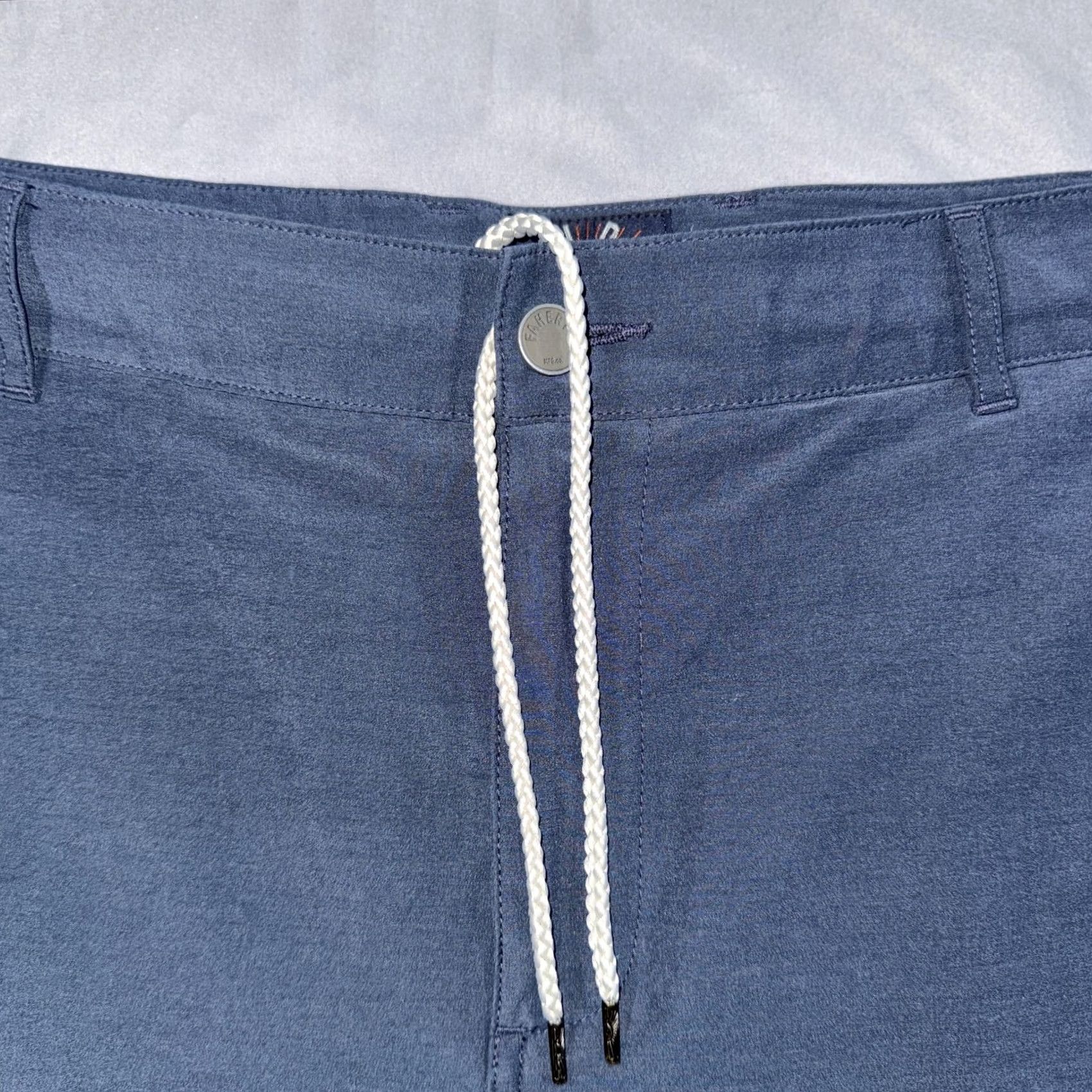 Faherty Faherty Shorts Mens 36 Blue All Day Drawstring Chino Stretch Casual Summer Size US 36 / EU 52 - 3 Thumbnail