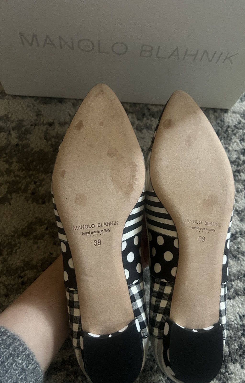 Manolo Blahnik Manolo Blahnik Hangisi Flat Patches Jewel Buckle Ballet Size US 9 / IT 39 - 5 Thumbnail