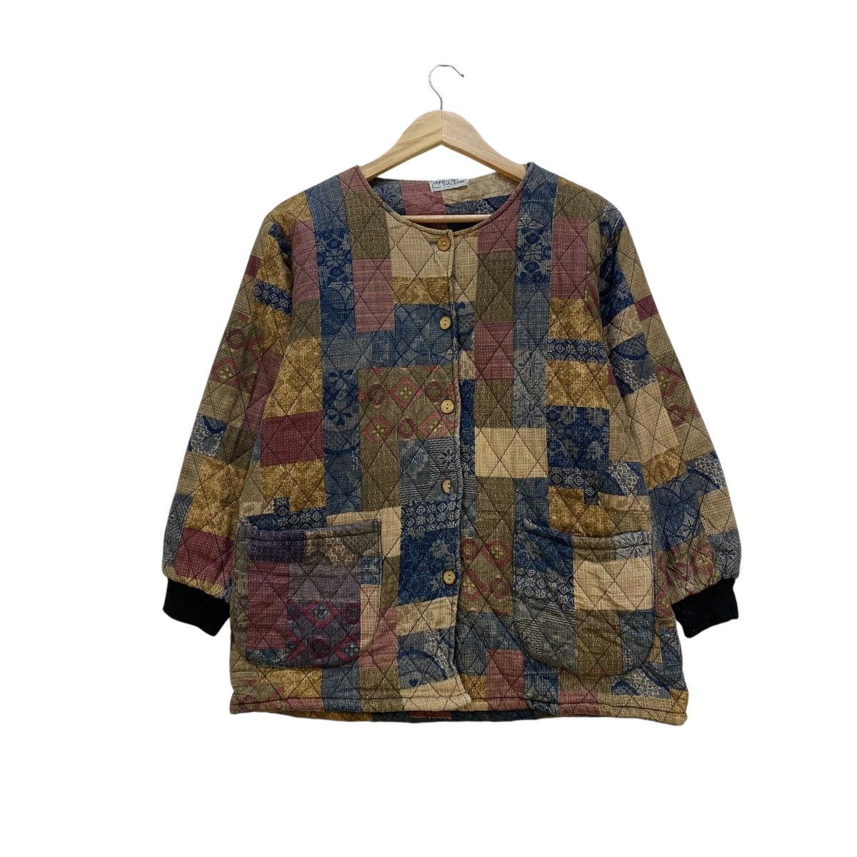 Japanese Brand 🔥Vintage Apricot Pachtwork Quilted Jacket Size M / US 6-8 / IT 42-44 - 1 Thumbnail