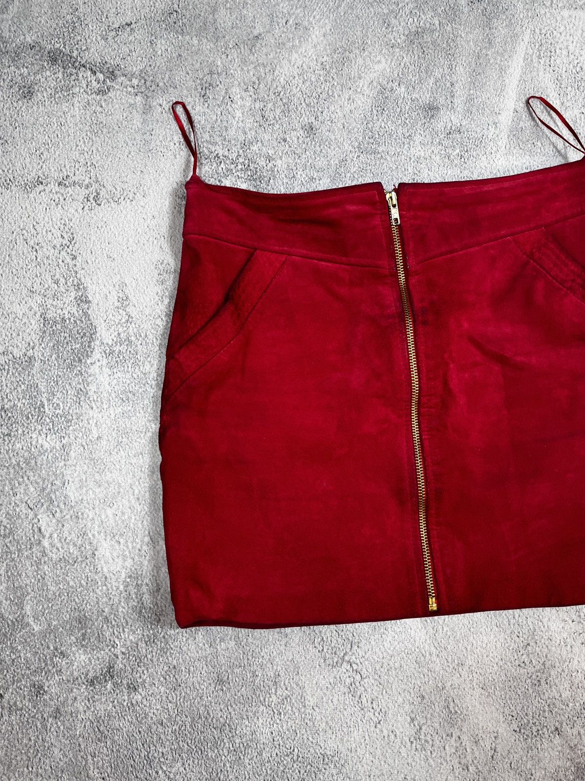 Leather × Vintage Vintage 90s Leather mini skirt retro Japanese style XS Size 28" / US 6 / IT 42 - 2 Thumbnail