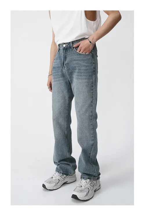 Japanese Brand × Jean Pants Mild straight leg loose retro washed jeans Size US 32 / EU 48 - 1 Thumbnail