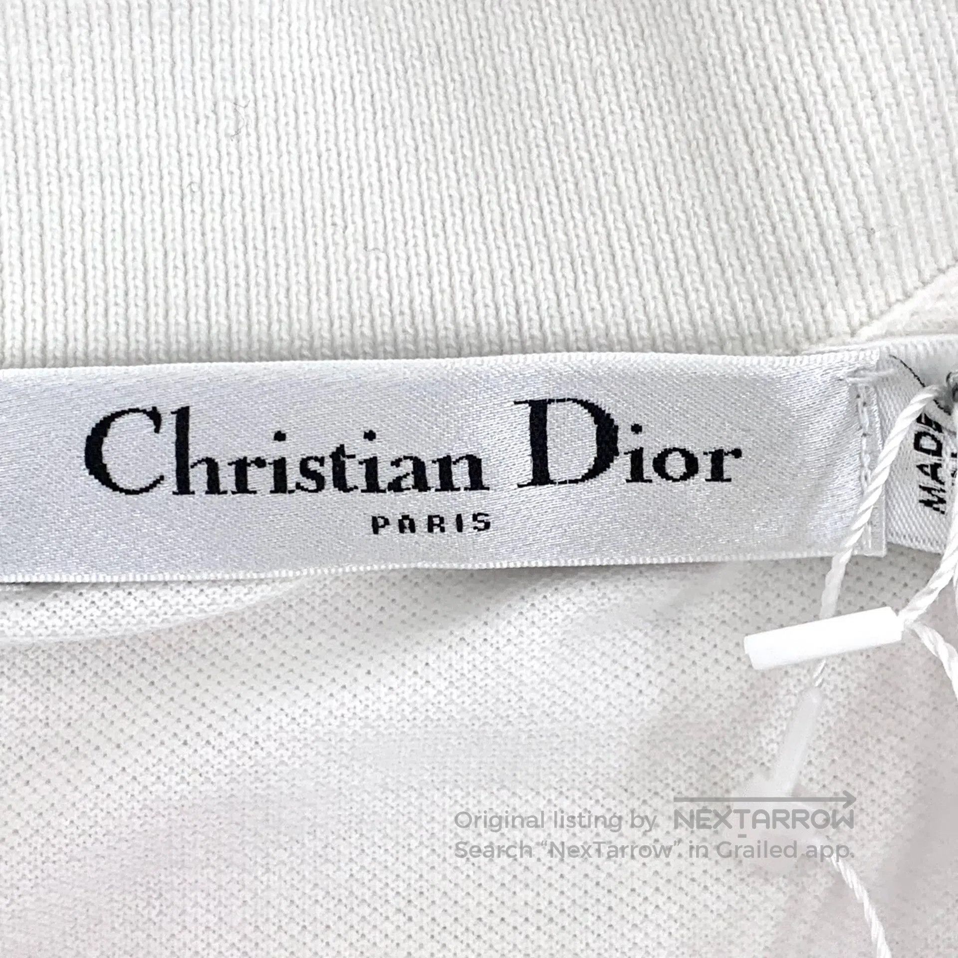 Dior Dior White striped logo lettering printed cotton button-do Size US XS / EU 42 / 0 - 6 Thumbnail