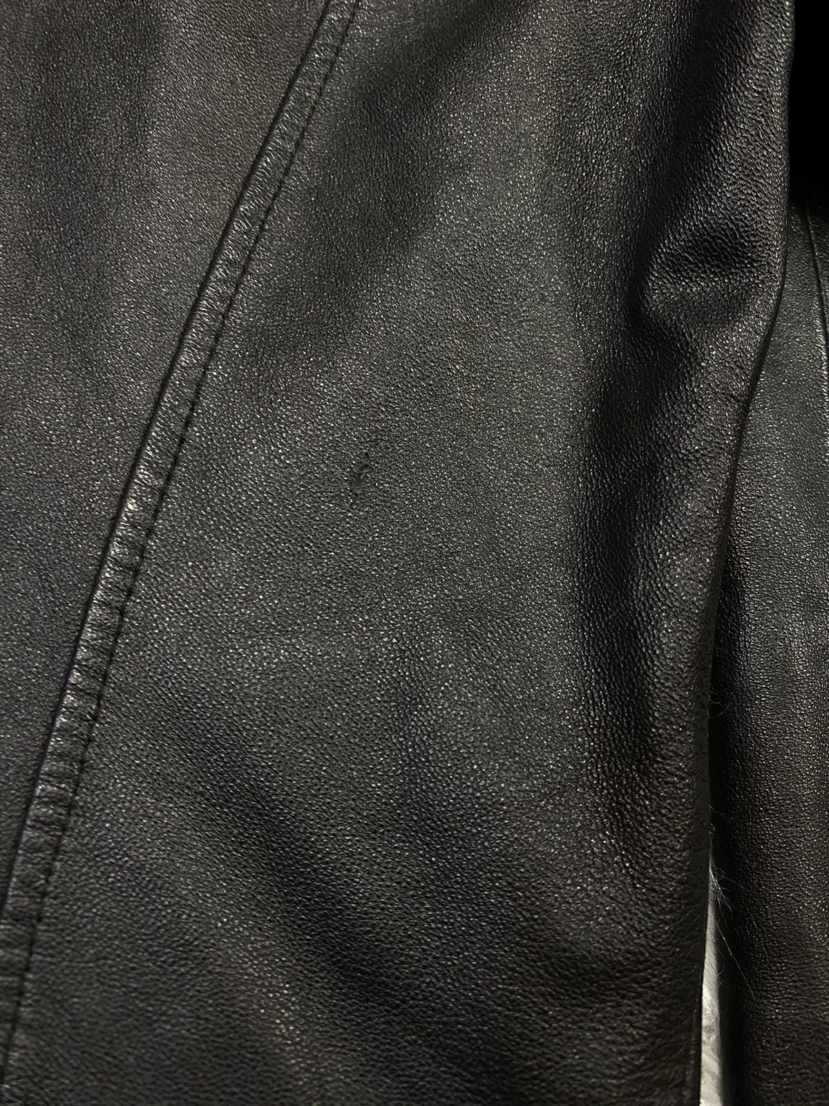 Vintage Moda International Black Leather Moto Jacket Japanese Brand Size ONE SIZE - 6 Thumbnail