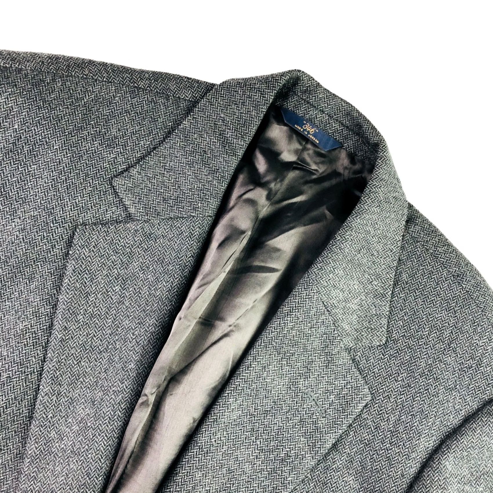 Brooks Brothers Brooks Brothers 346 Men's Wool Tweed Blazer Jacket Gray Herringbone 40 R Size 40R - 2 Thumbnail