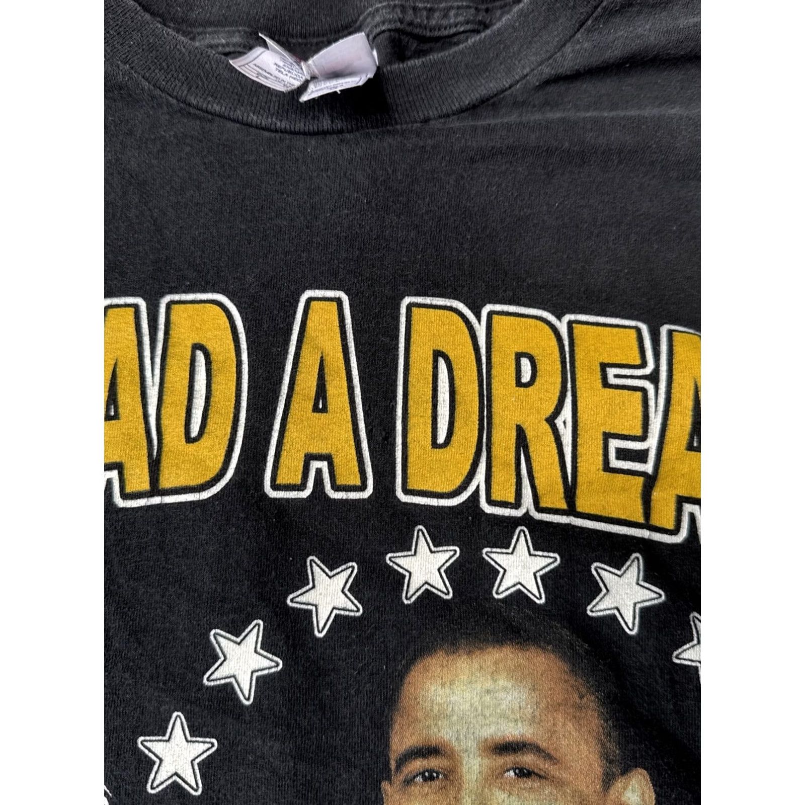 Vintage VINTAGE Obama Election We Had A Dream T-Shirt Large Crew Neck Short Sleeve Black Cotton Knit Logo Graphic Print Men L USA 90s Size US L / EU 52-54 / 3 - 5 Thumbnail