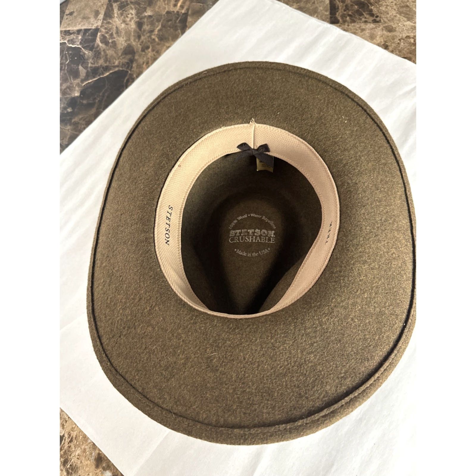 Stetson Stetson Hat Wool Trek Crushable Army Green Sz M Adult Men Cowboy Hat Wool Cap Outdoors Army Green M Adult Green Cowboys Stetson Haft? Size ONE SIZE - 4 Thumbnail