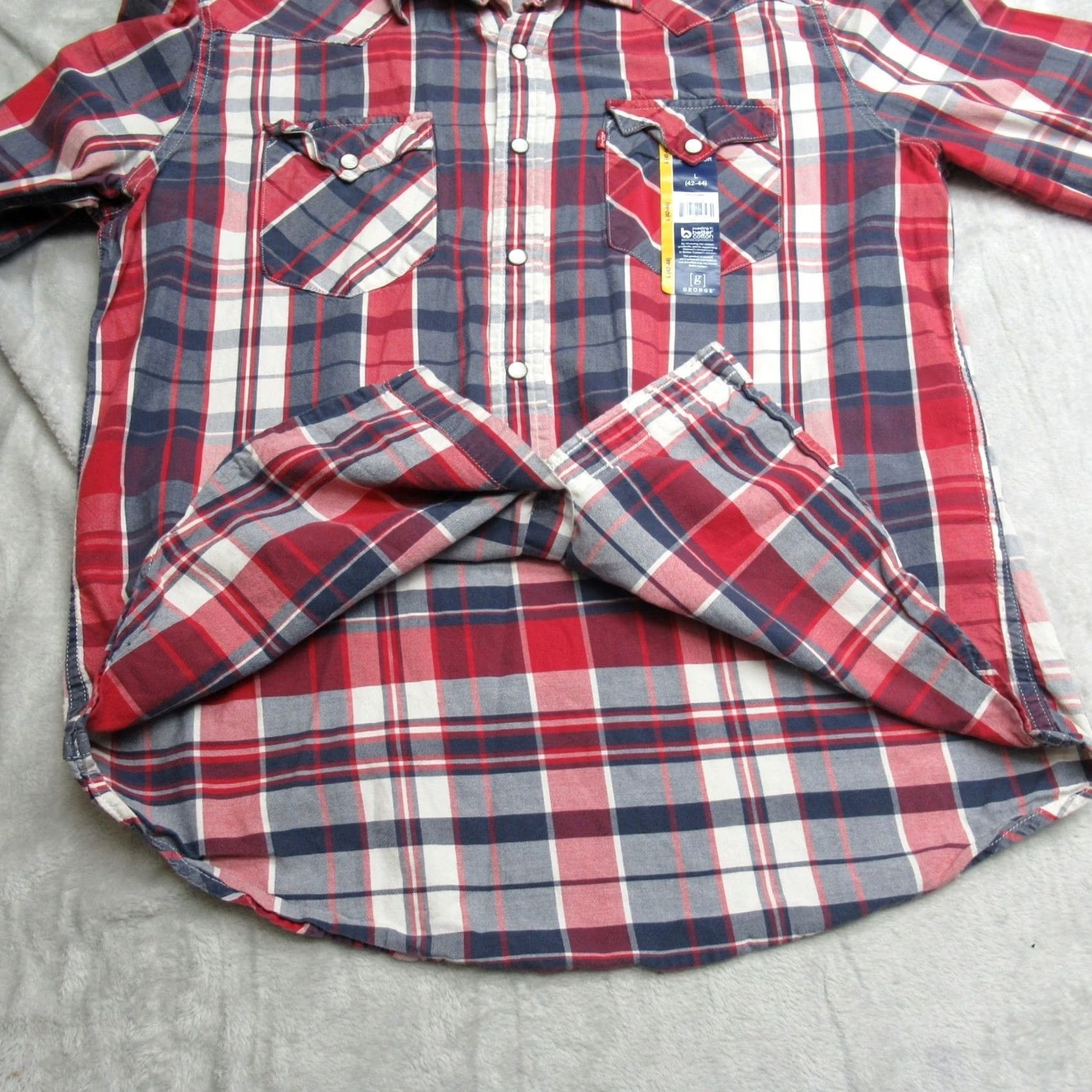 Levi's Levi'S Red Plaid Shirt Men Large Size Size US L / EU 52-54 / 3 - 7 Thumbnail