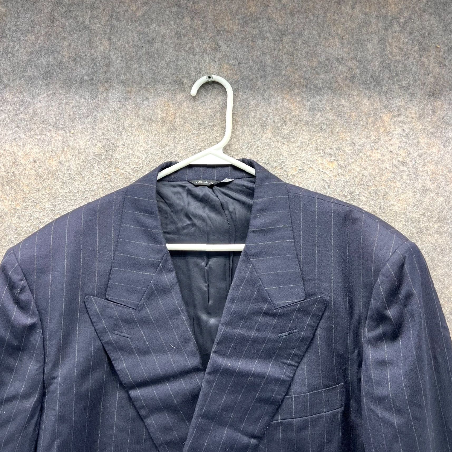 Canali VINTAGE Canali Blazer Mens 44R Blue Wool Notch Double-Breasted Milan Fit Surreys Women? Size 44R - 2 Thumbnail