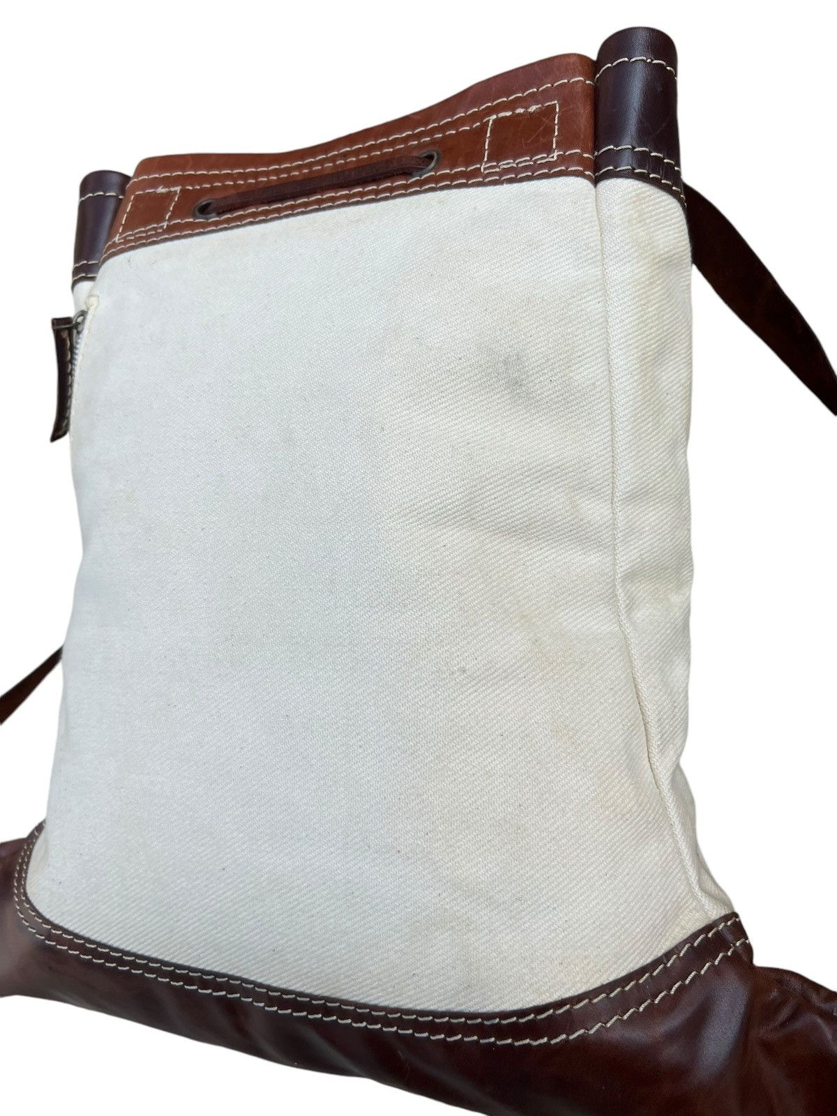 Leather Tideway Japan Muddy Stains Canvas Leather Hybrid Backpack Size ONE SIZE - 11 Thumbnail