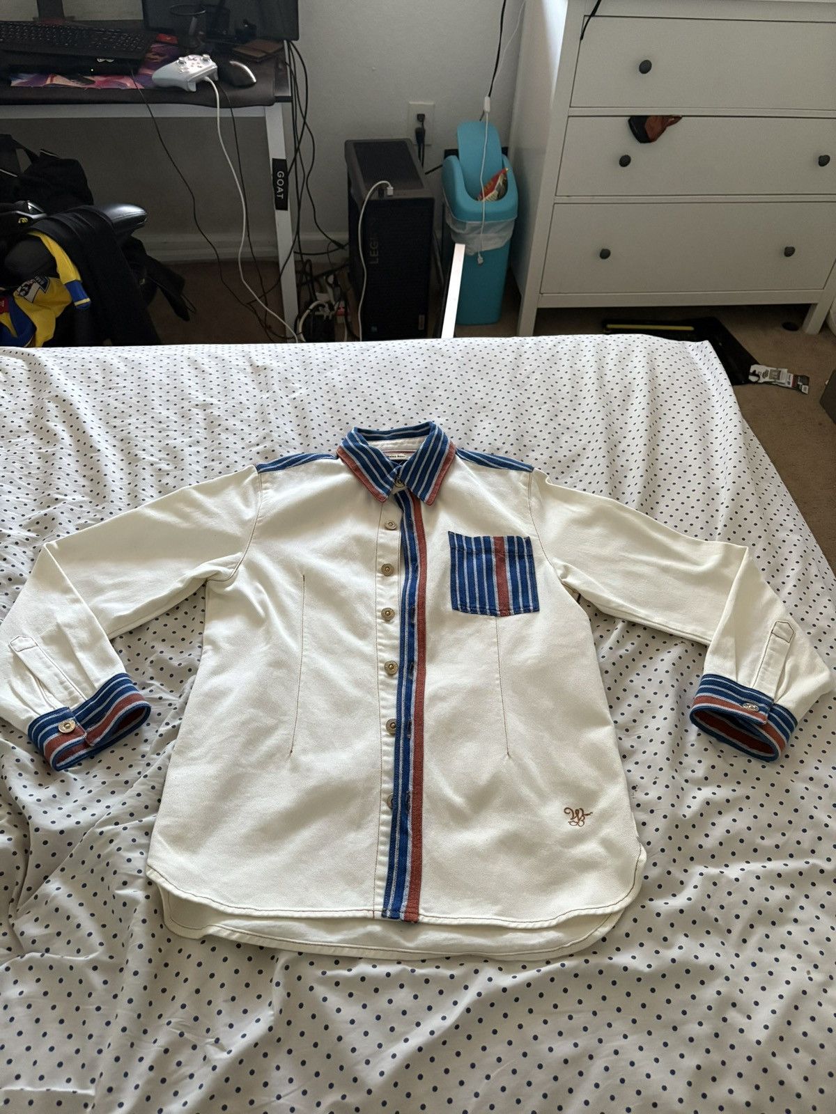 Wales Bonner Wales Bonner striped paneled shirt Size US M / EU 48-50 / 2 - 1 Thumbnail