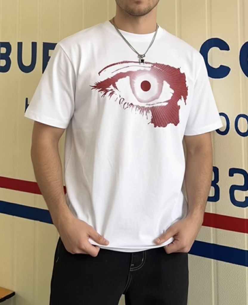 Japanese Brand Streetwear Y2K Retro Red Eye Art Swag OOTD T-Shirt Size US XXL / EU 58 / 5 - 2 Thumbnail