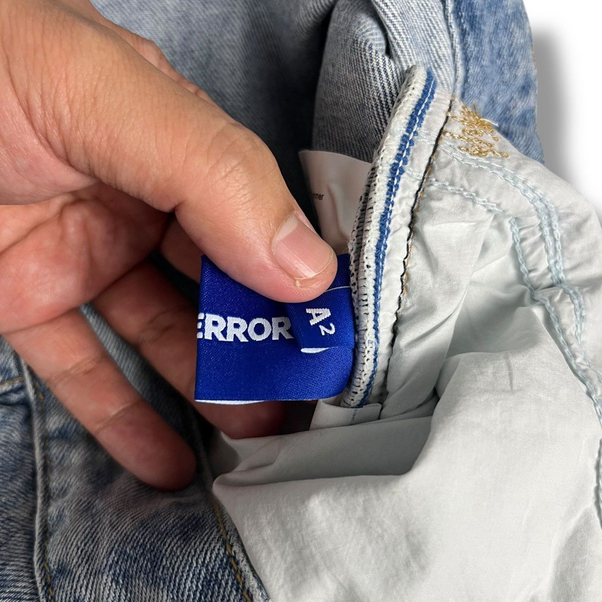 Ader Error Ader Error Checkerboard-print Straight Denim Jeans Size US 32 / EU 48 - 14 Thumbnail