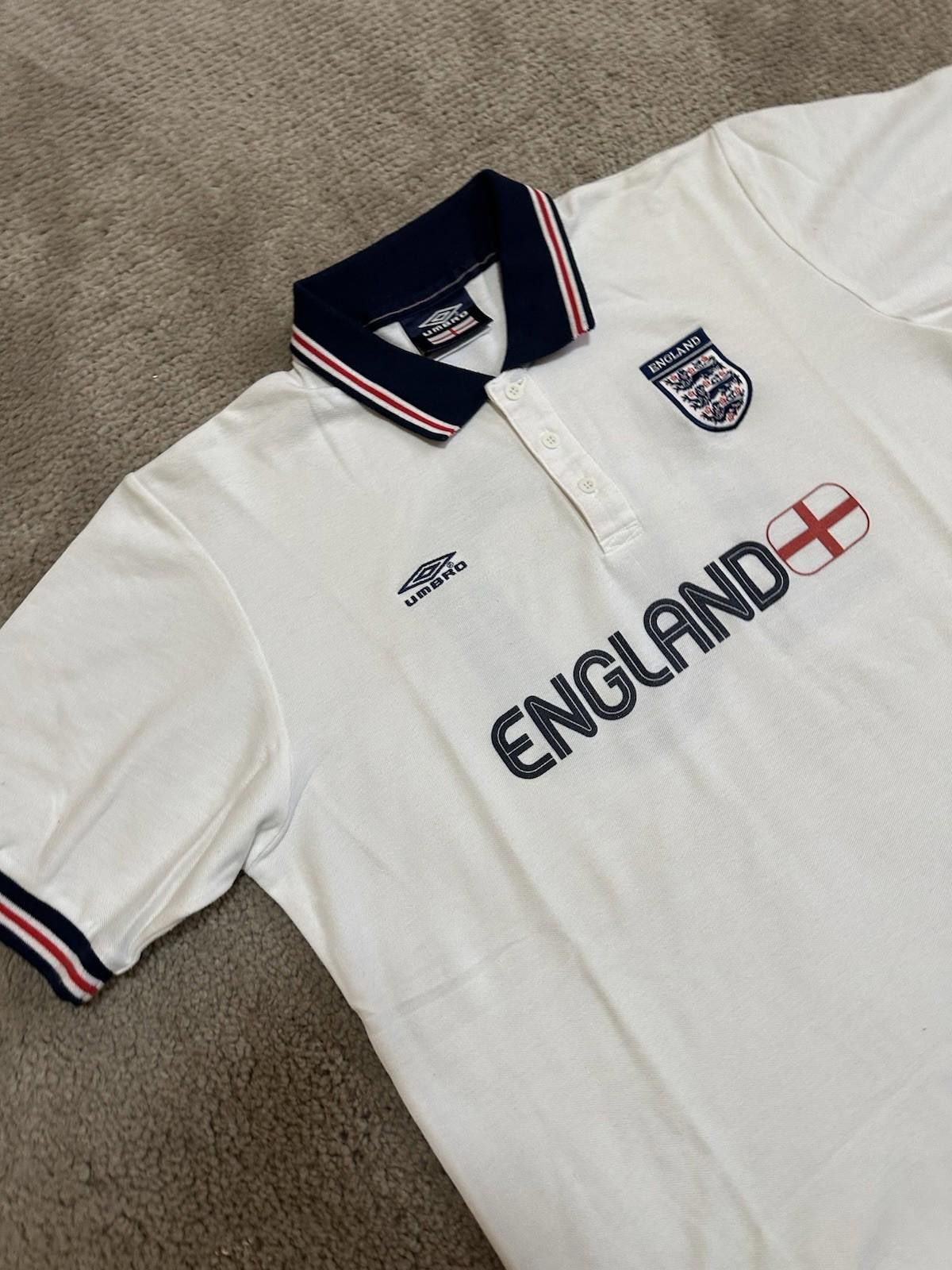 Umbro #10 ENGLAND BIGLOGO 90S VINTAGE SOCCER CHIEF KEEF BLOKECORE Size US XL / EU 56 / 4 - 4 Thumbnail