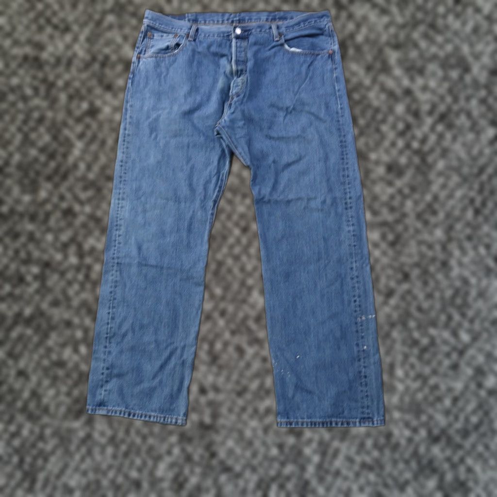 Levi's VINTAGE Levi's 501 Jeans Men 42x32 Blue Denim Distressed Button Fly 5-Pocket Regular Waist Blue Mens Jeans Size US 42 / EU 58 - 1 Thumbnail