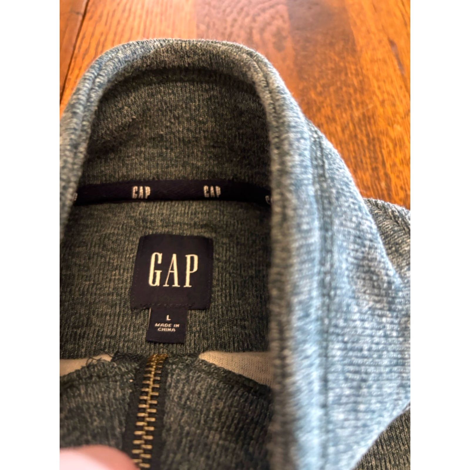 Gap VINTAGE Gap Quarter Zip Pullover Sweatshirt Men L Green E2 Grunge Preppy Streetwear 90s Size US L / EU 52-54 / 3 - 2 Thumbnail